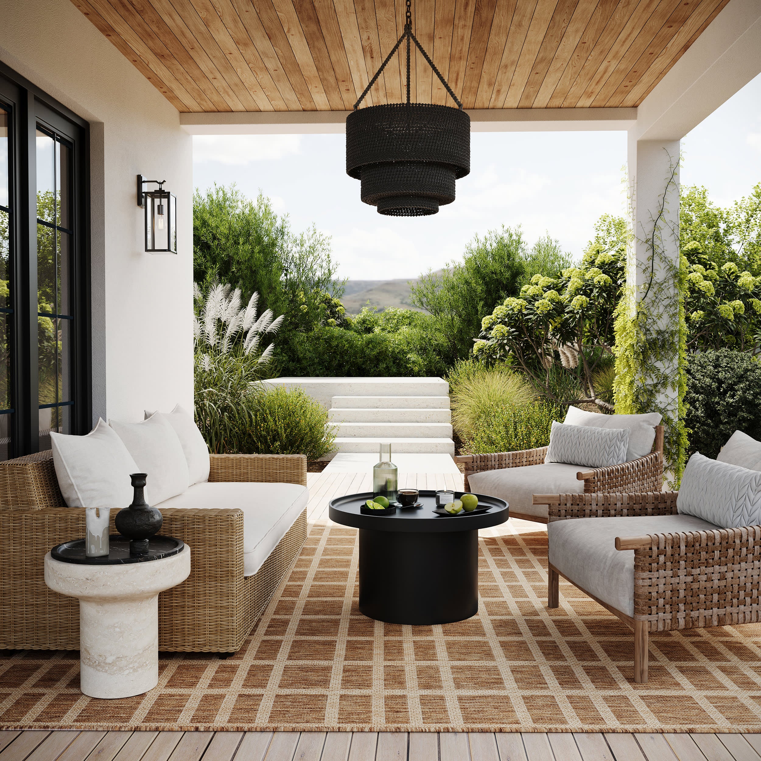 Avenia Modern Indoor/Outdoor Rug | Light Brown - Image 2