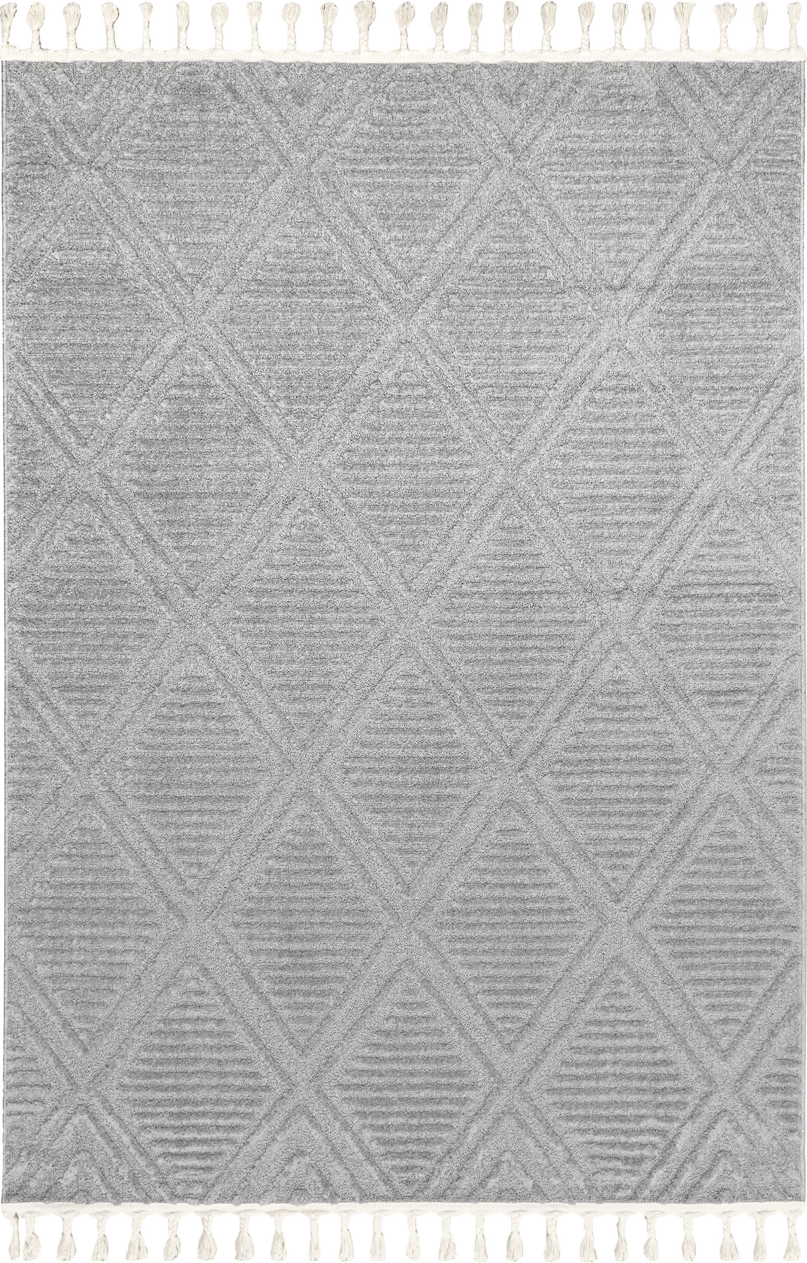 Balboa Textured Tile Rug | Grey