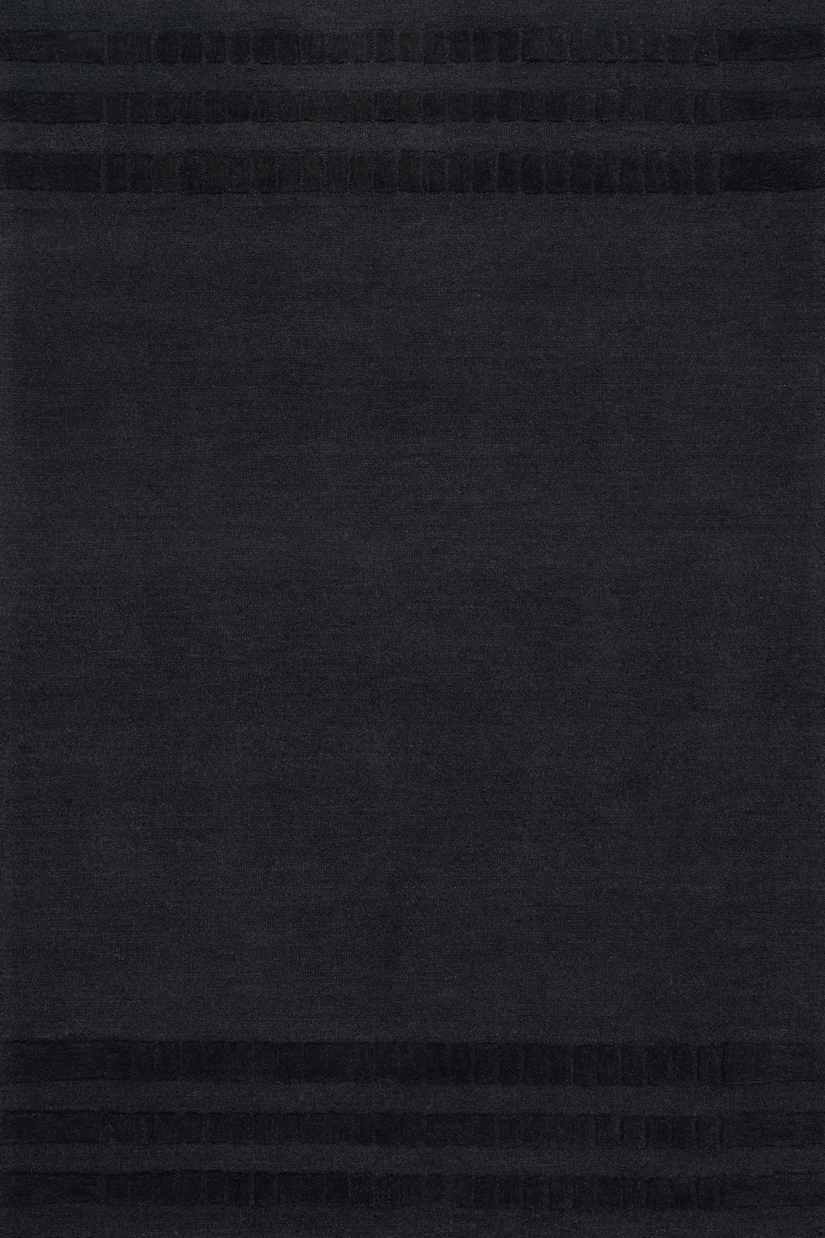 Barron Solid Bohemian Wool Rug | Black