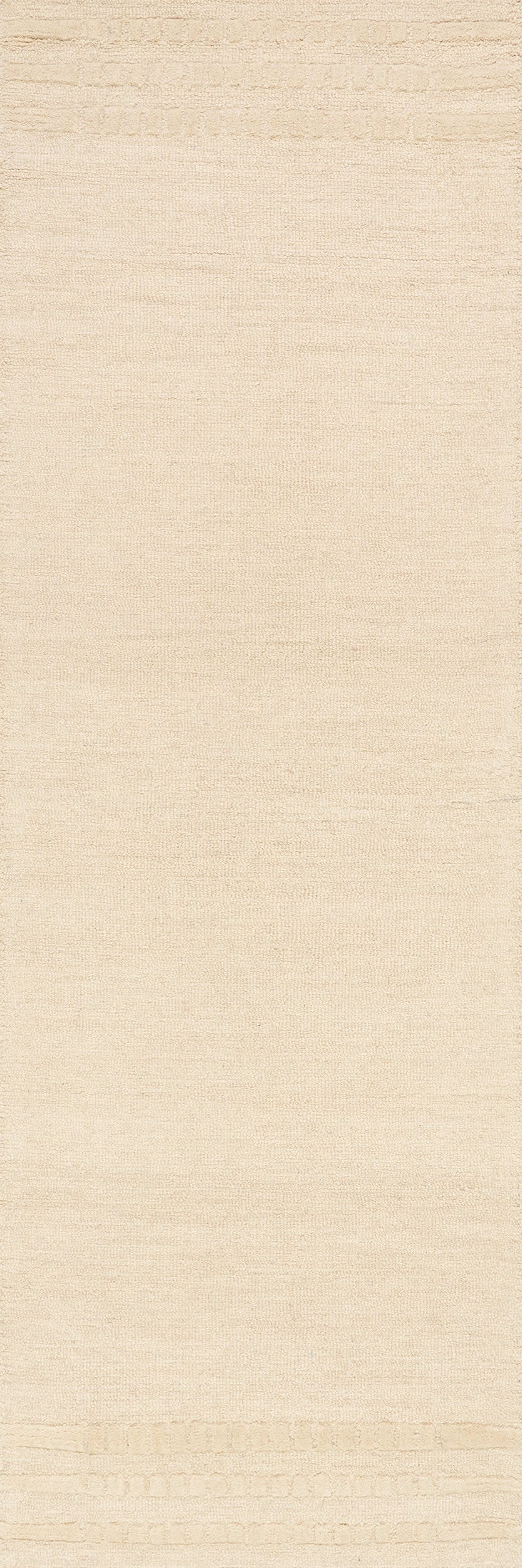 Barron Solid Bohemian Wool Rug | Cream