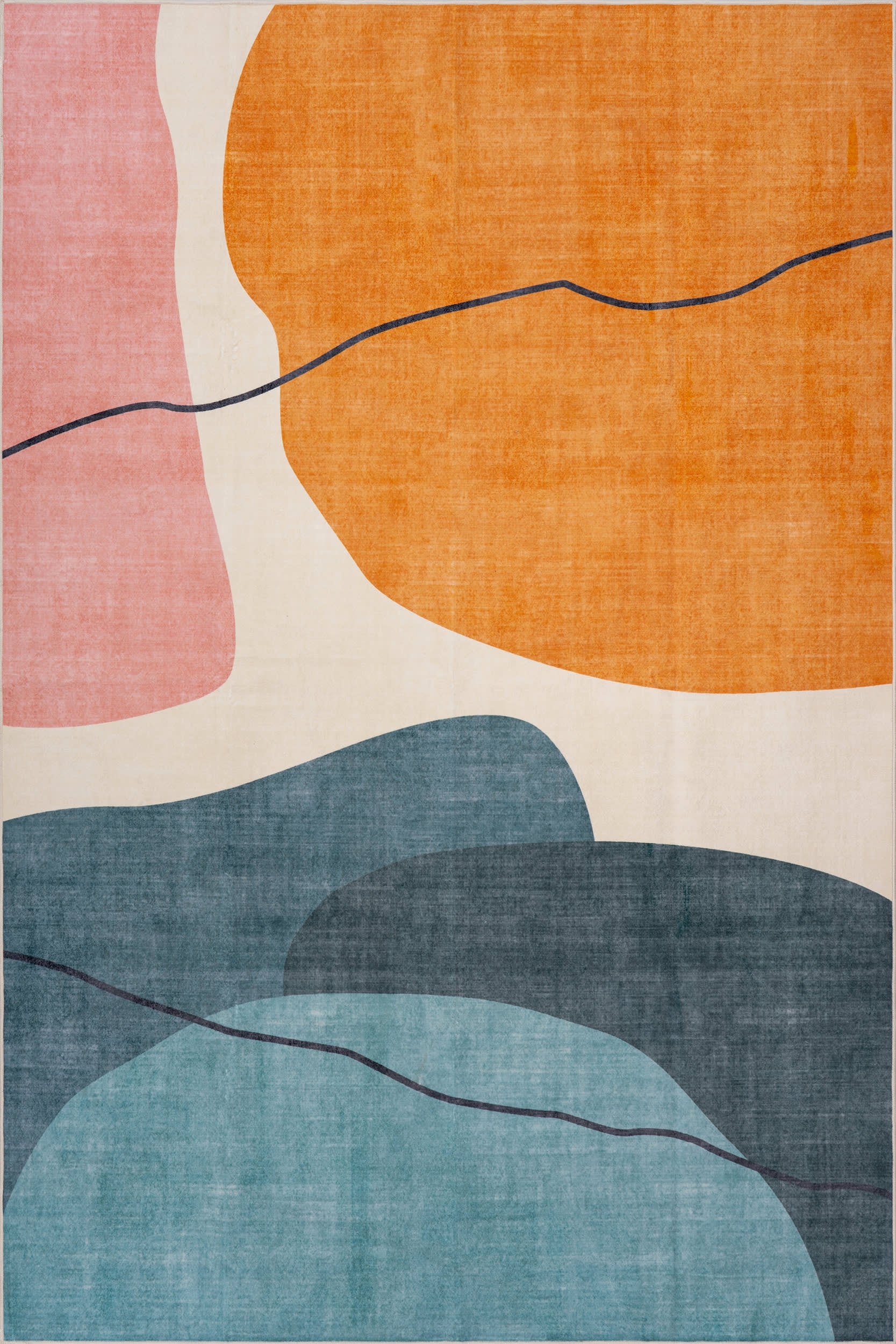 Benni Abstract Washable Rug | Multicolor