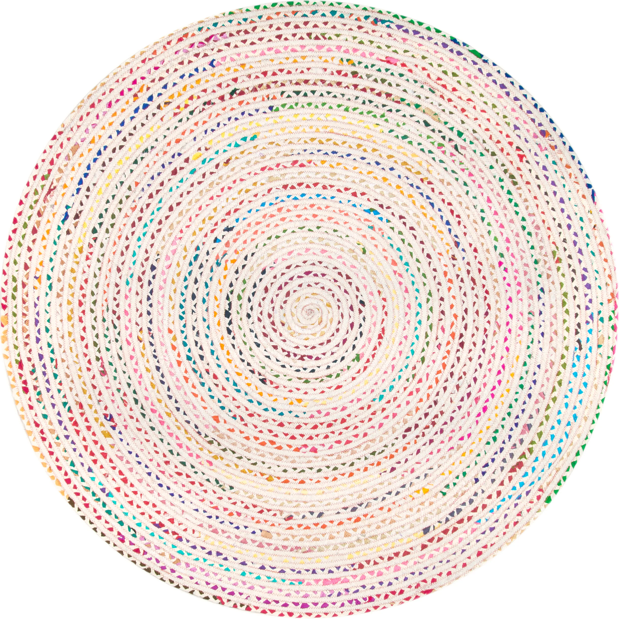 Bohemian Chindi Braided Rug | Ivory