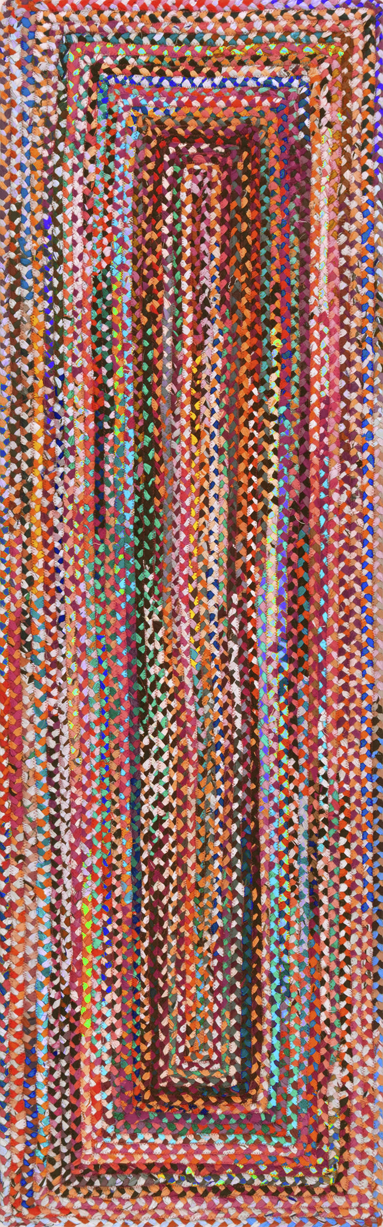 Bohemian Chindi Braided Rug | Multicolor