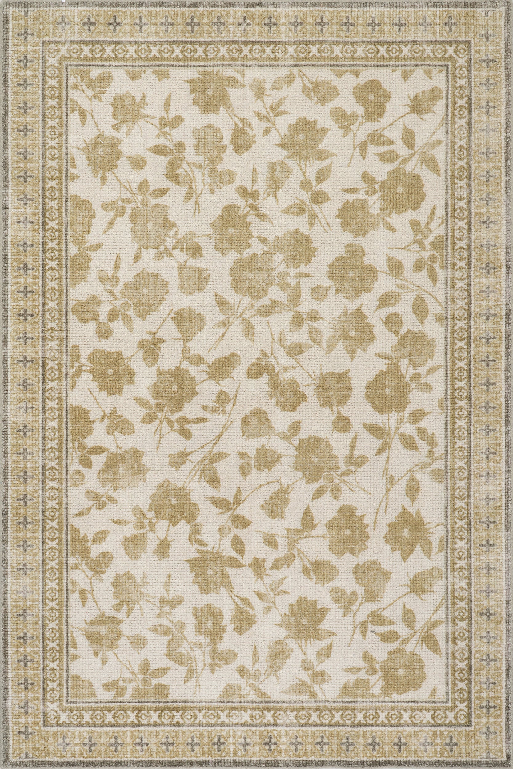 Botanica Hand Tufted Botanical Wool-Blend Rug | Olive Green