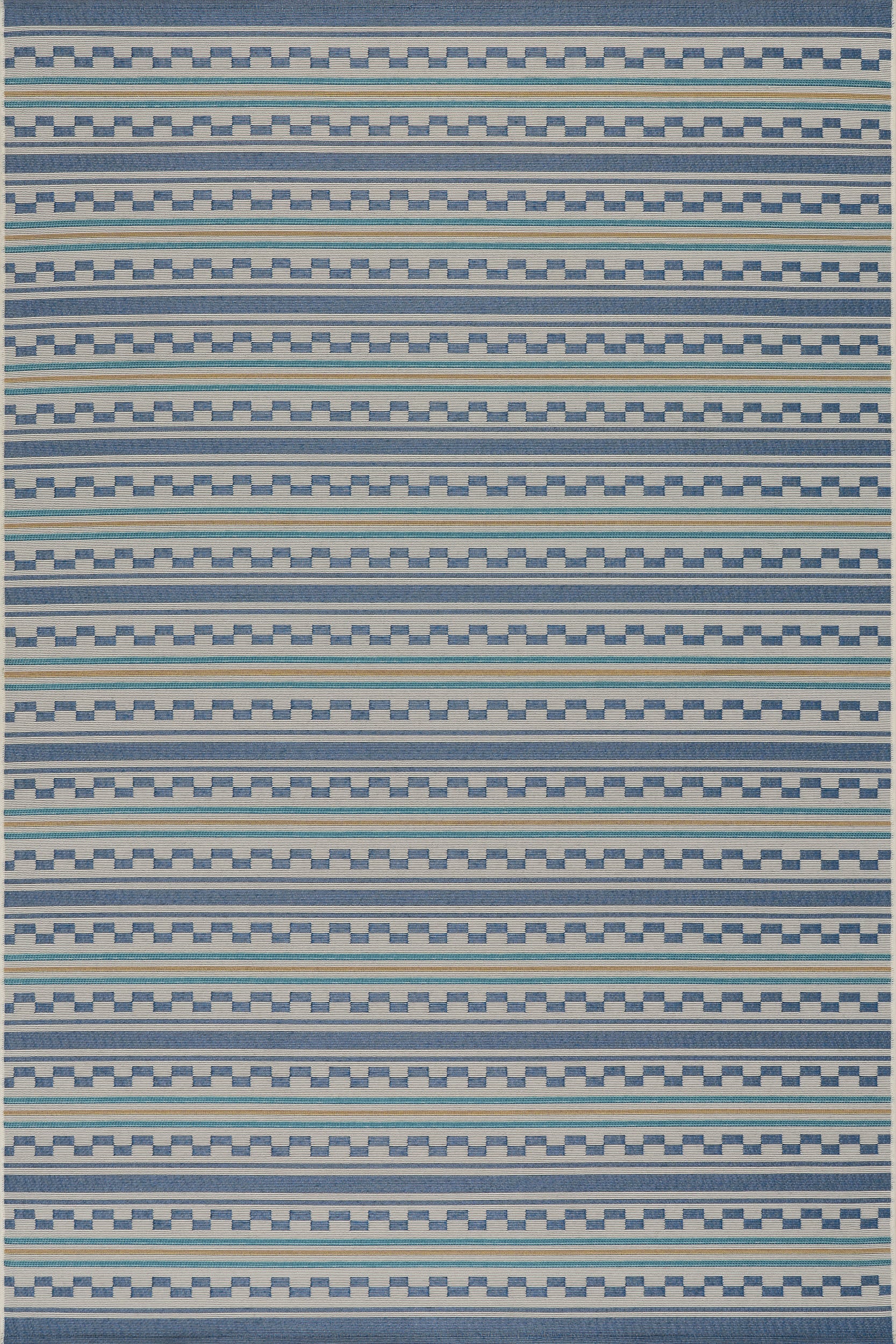 Caldera Modern Checkered Indoor/Outdoor Rug | Blue