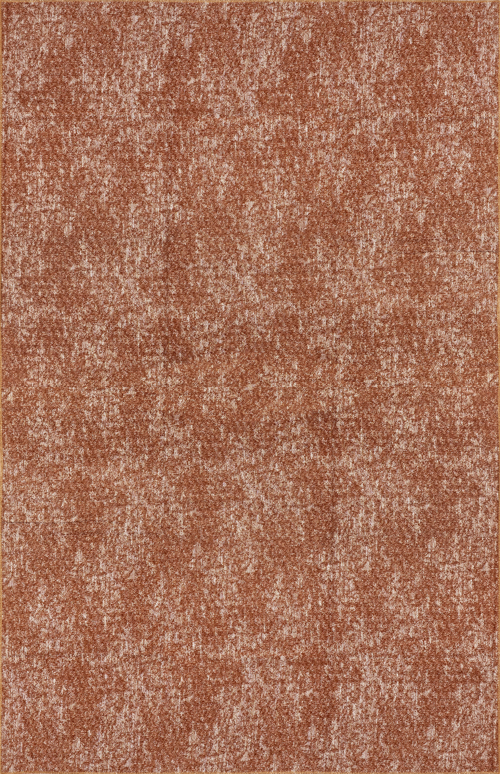 Carla Washable Hazy Solid Rug | Burnt Orange