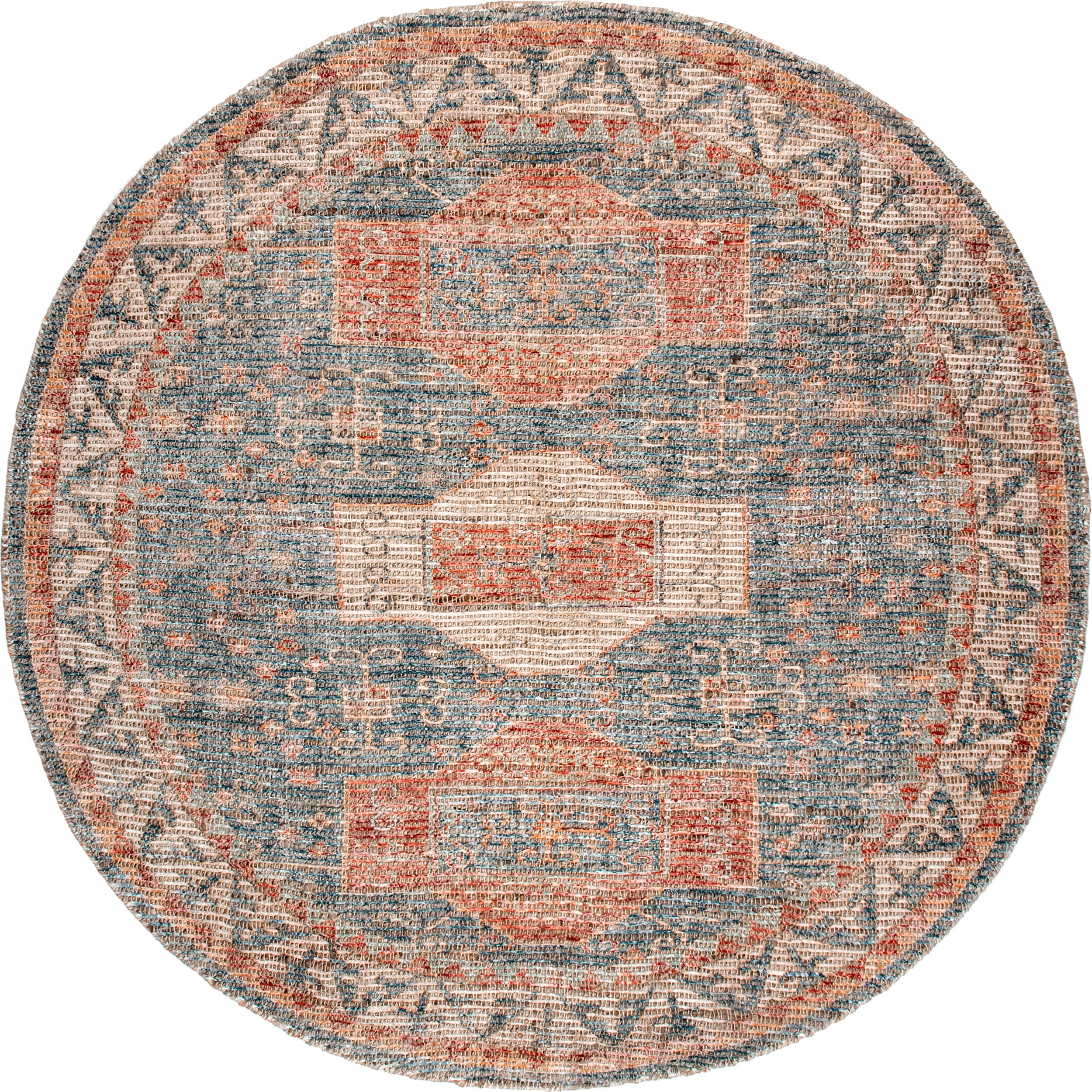 Cartouche Medallion Tassel Rug | Multicolor