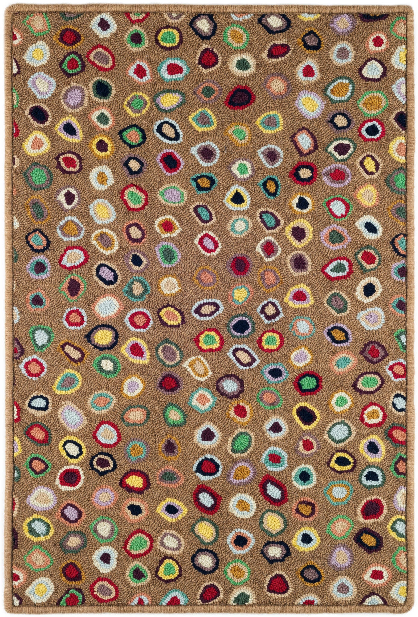 Cat's Paw Hand Micro Hooked Wool Custom Rug | Brown