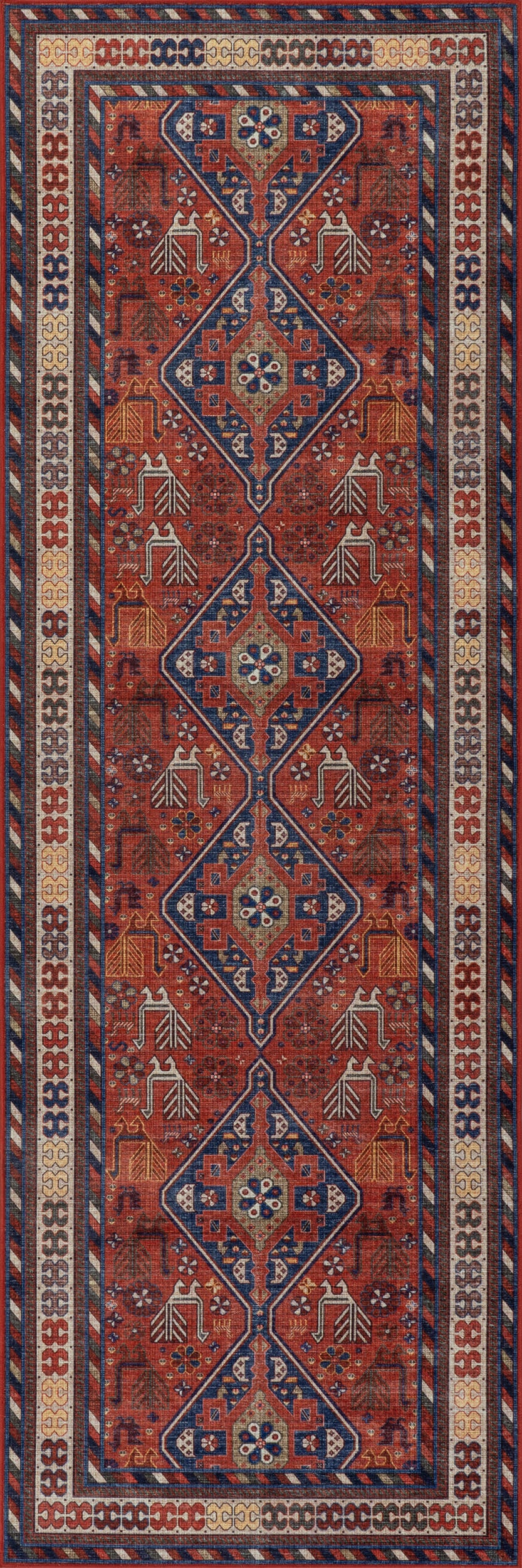 Davina Classic Spill Proof Washable Rug | Brick