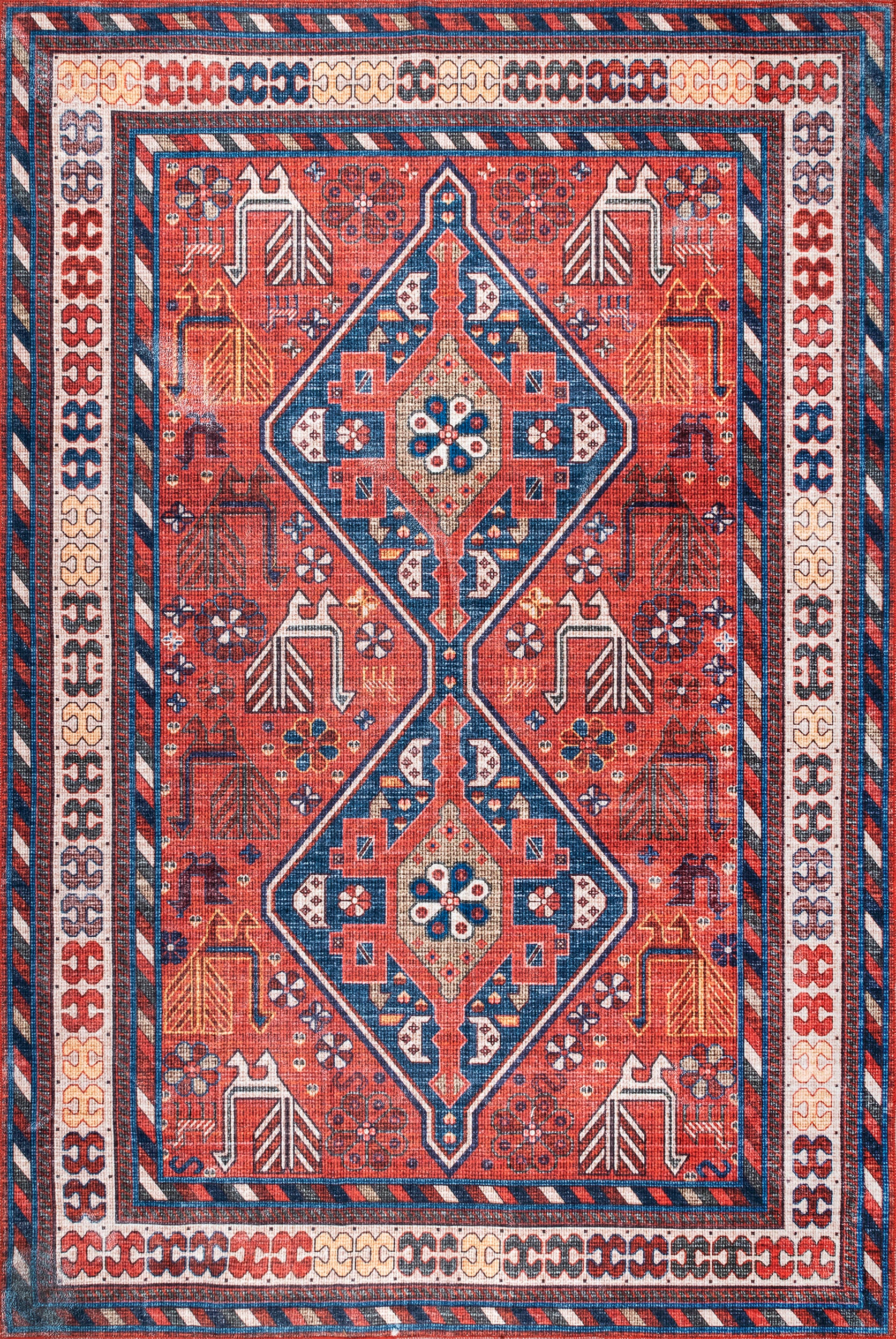 Davina Classic Washable Rug | Brick