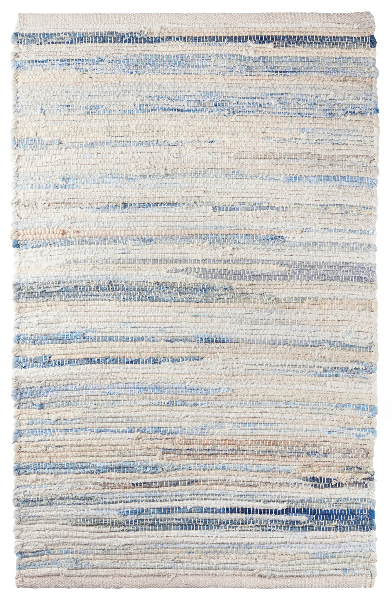 Denim Rag Handwoven Cotton Rug | Blue