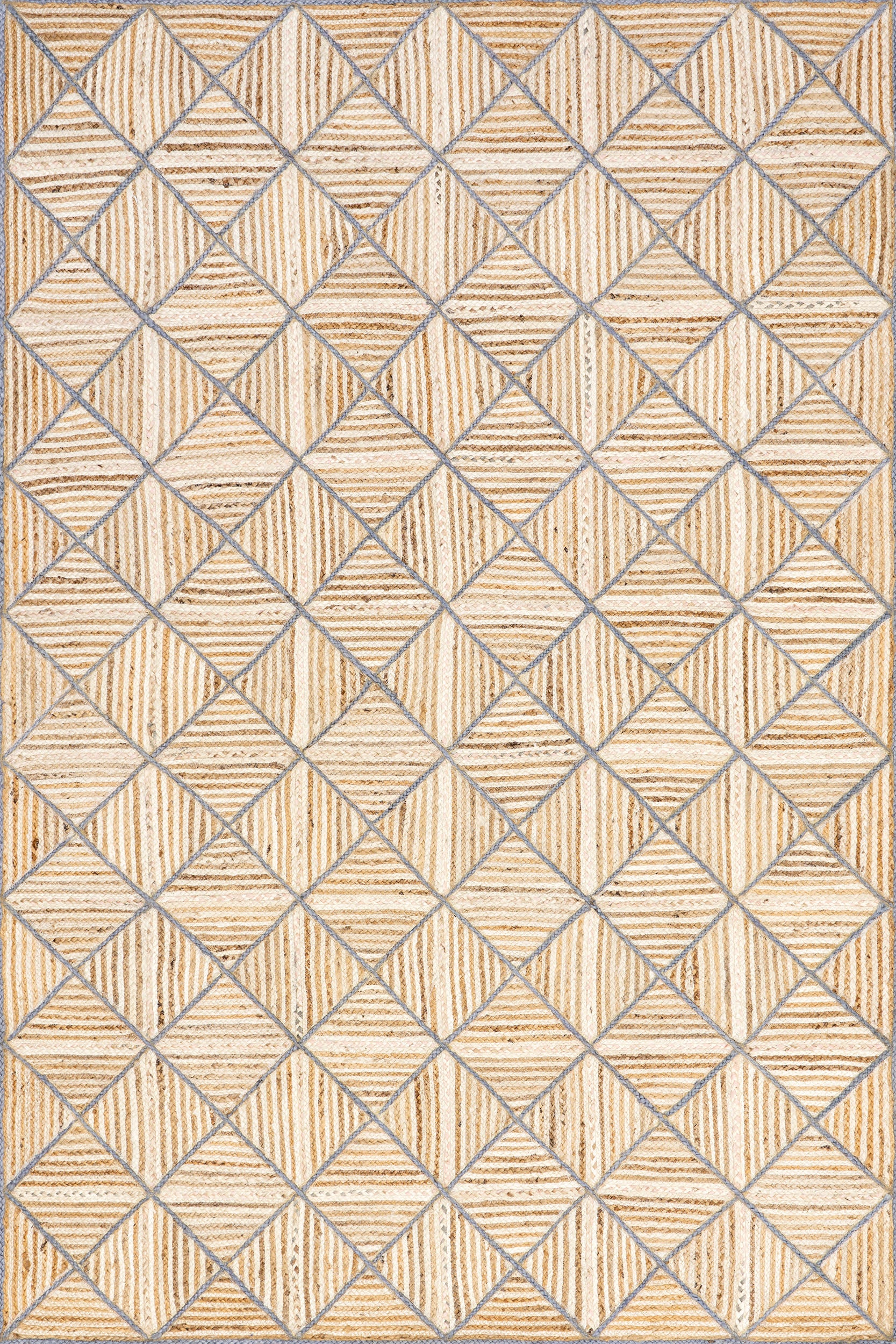 Denys Jute Textured Trellis Rug | Natural