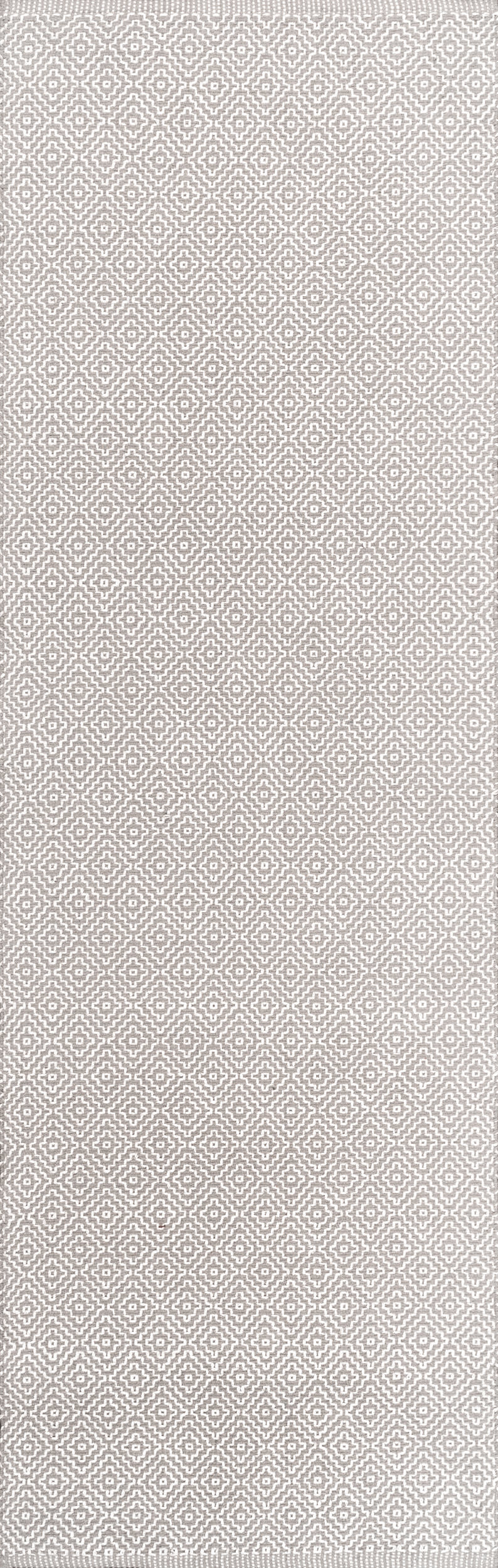 Diamond Cotton Check Flatwoven Rug | Beige