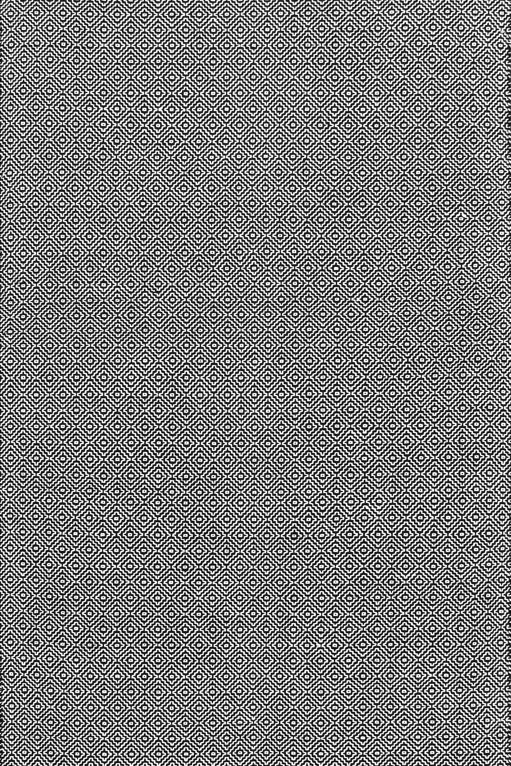 Diamond Cotton Check Flatwoven Rug | Black