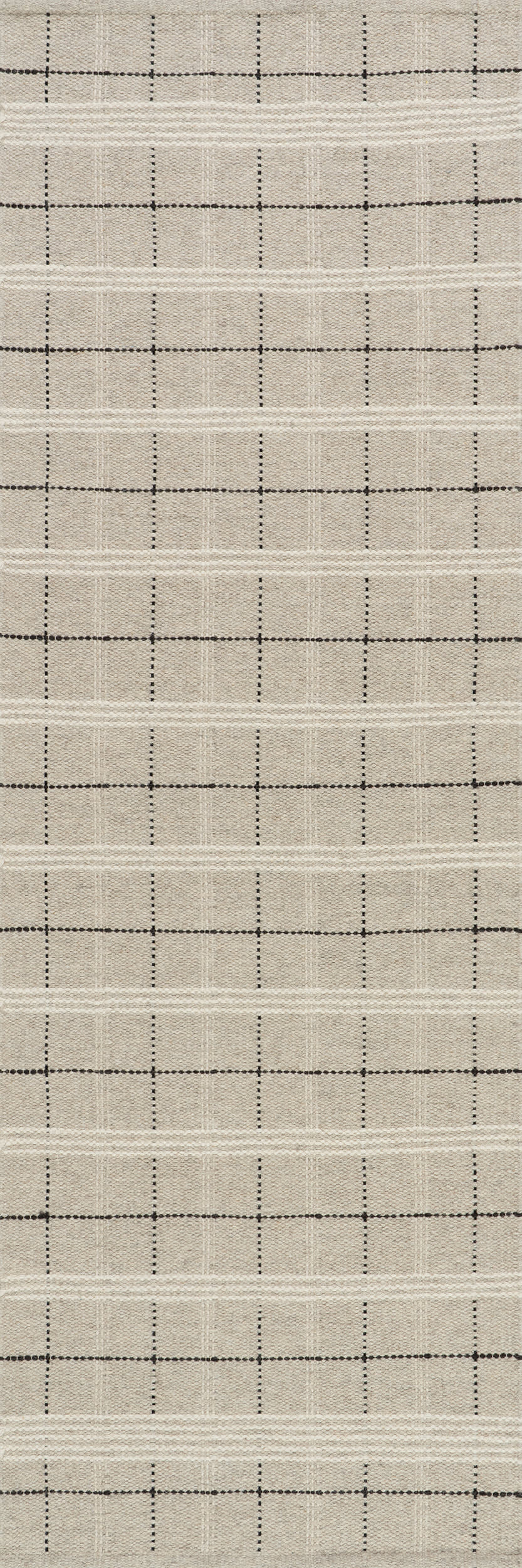 Downing Plaid Wool Rug by Nate Berkus | Grey