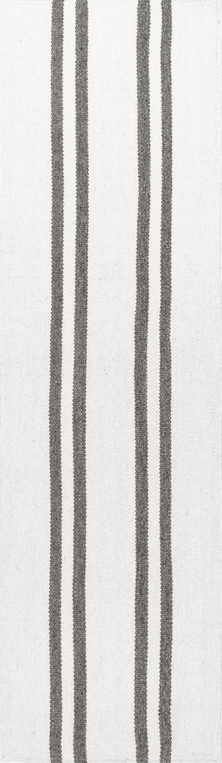Elowen Double Striped Rug | Ivory