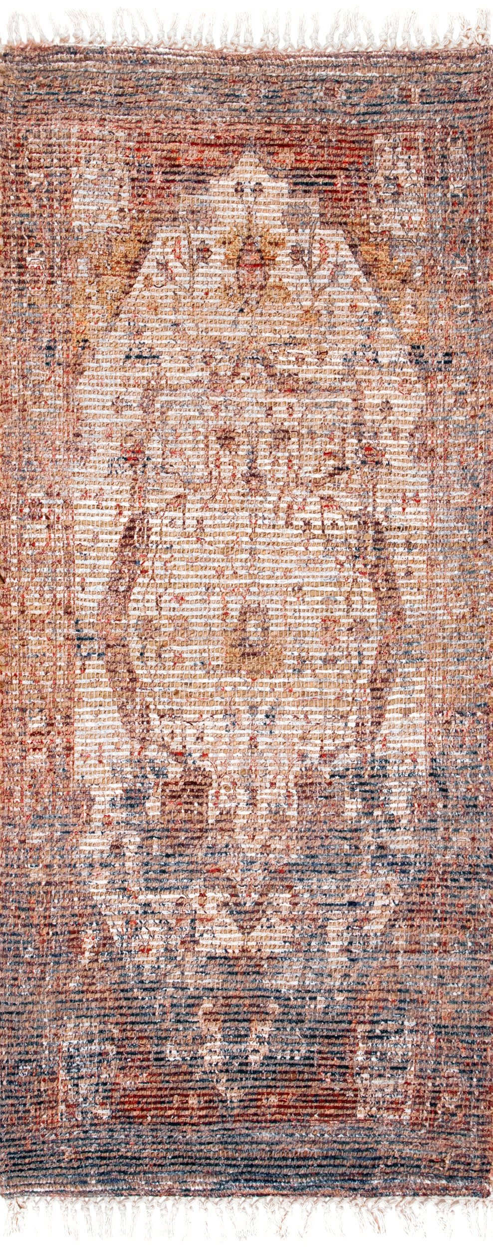 Faded Medallion Tassel Rug | Multicolor