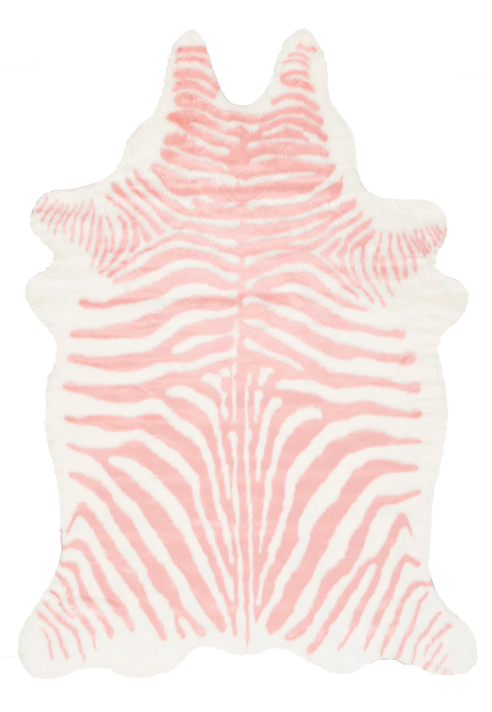 Faux Zebra Hide Rug | Pink