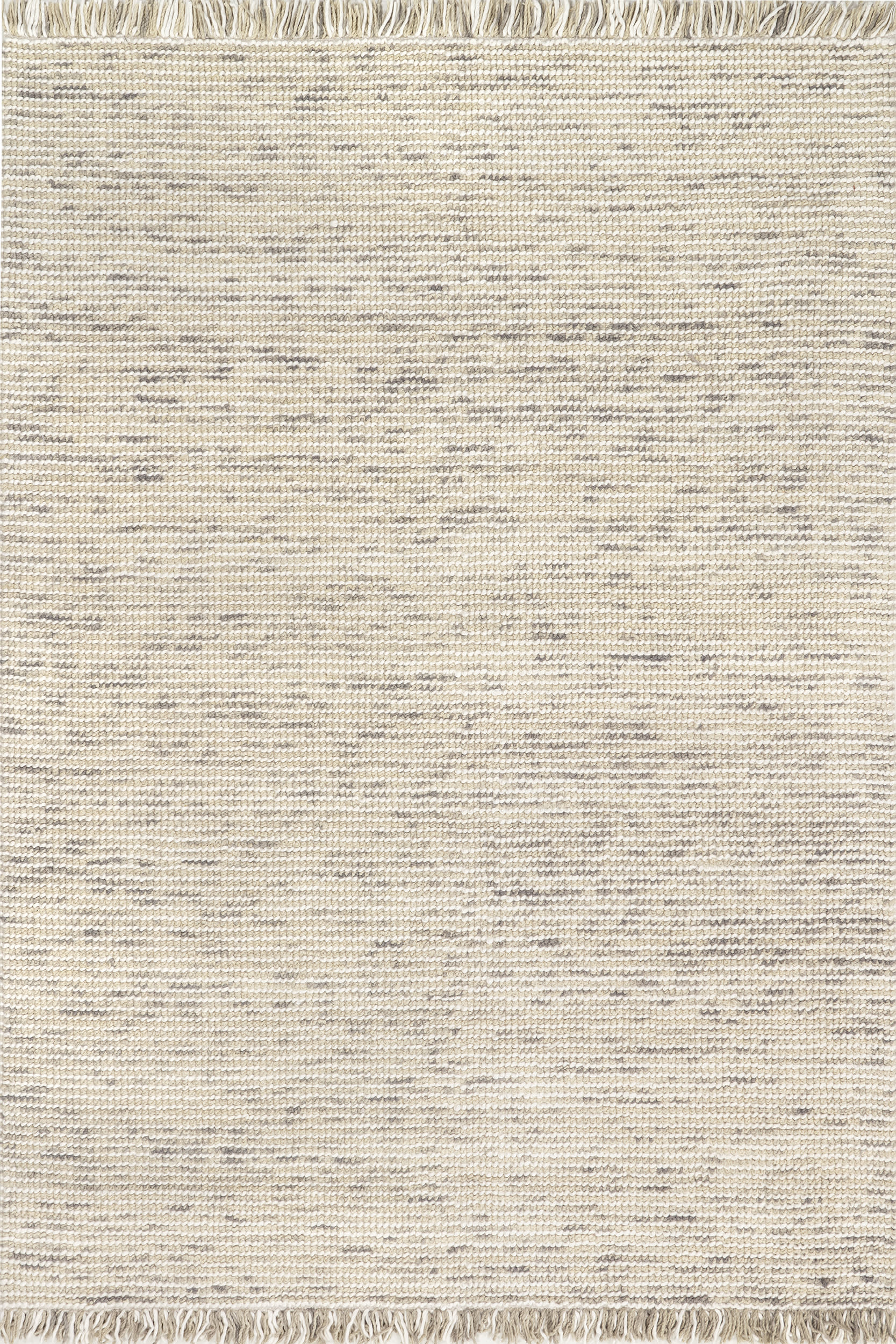 Felted Wool Tasseled Rug | Beige