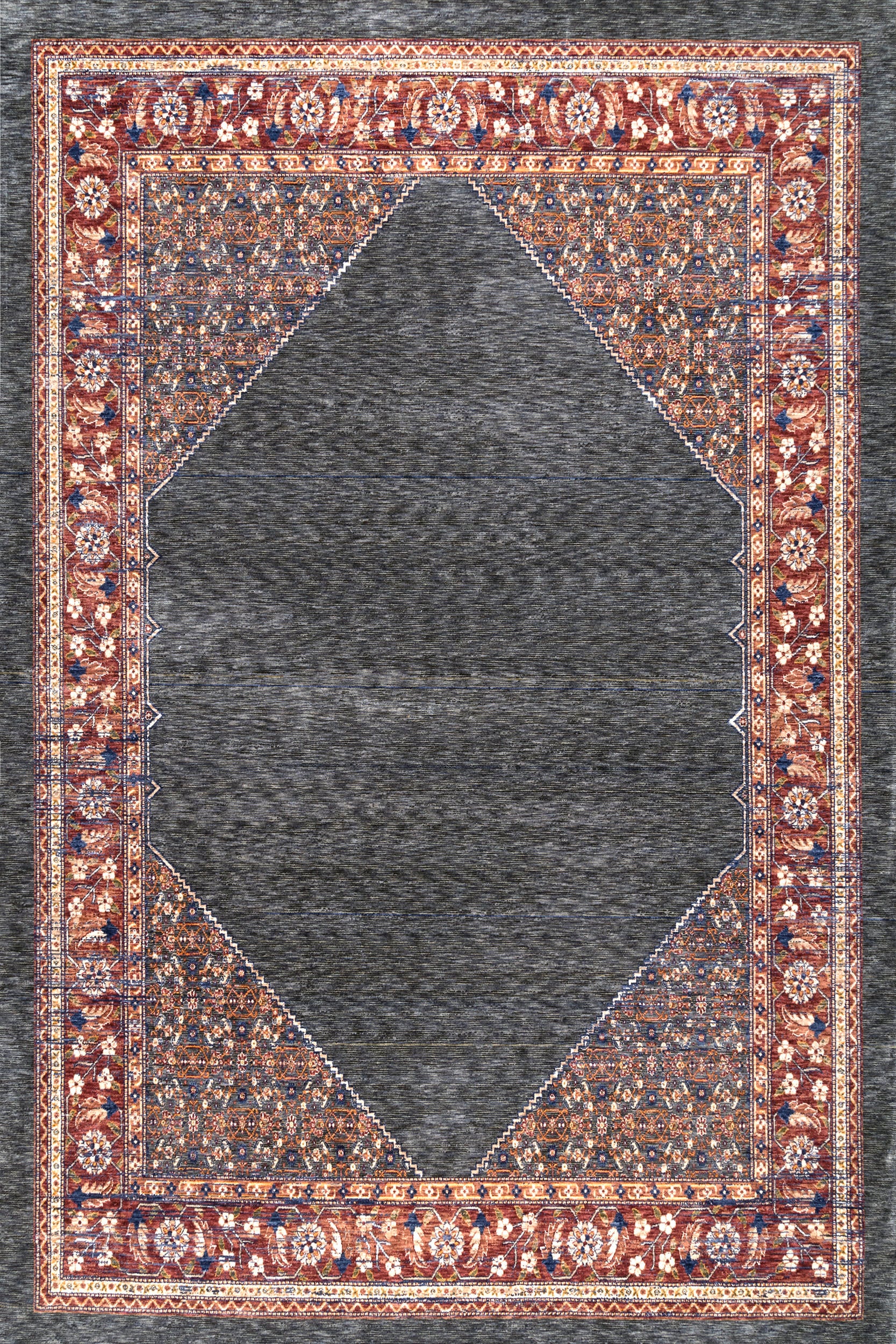 Floral Leisure Rug | Rust