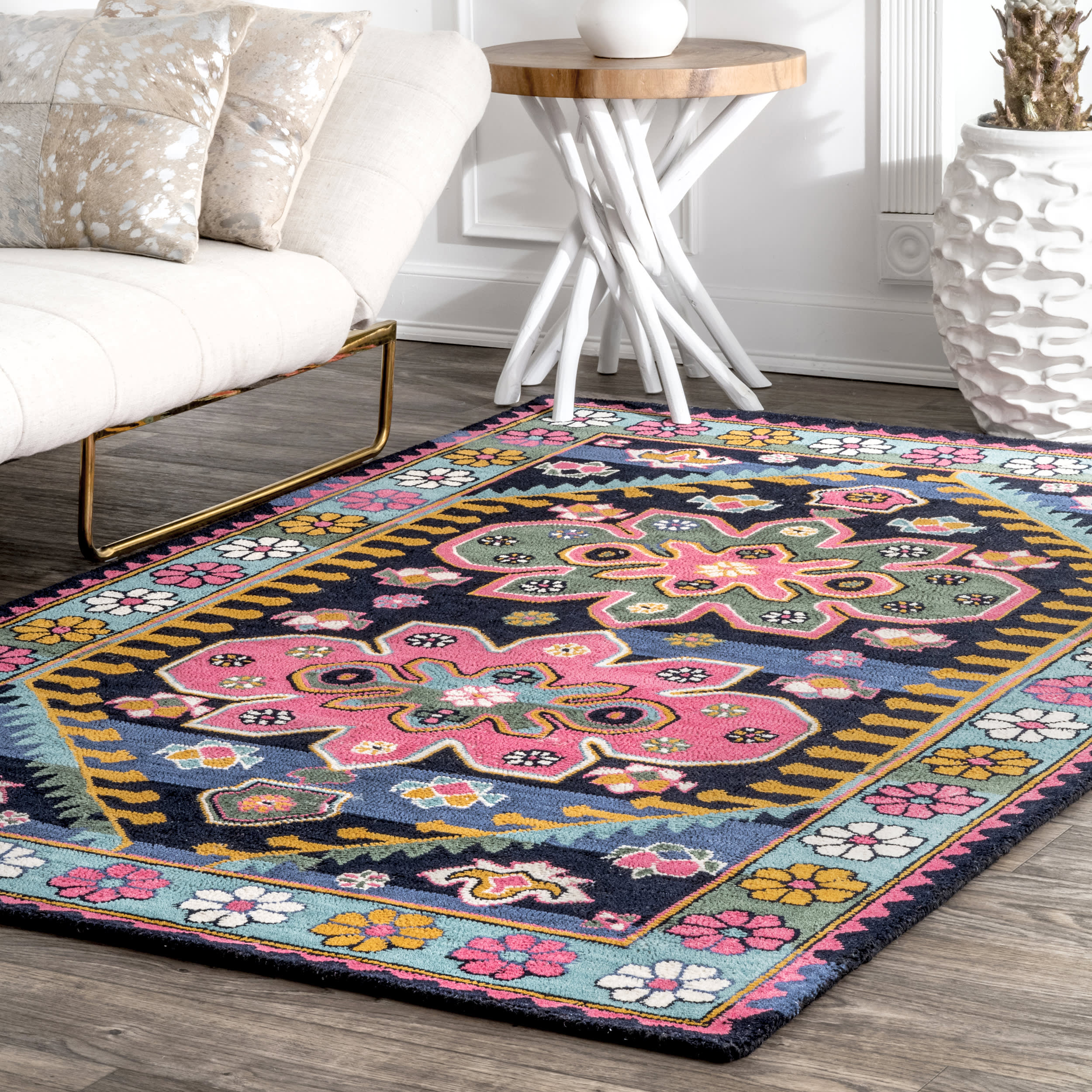 Flower Power Rug | Multicolor - Image 2
