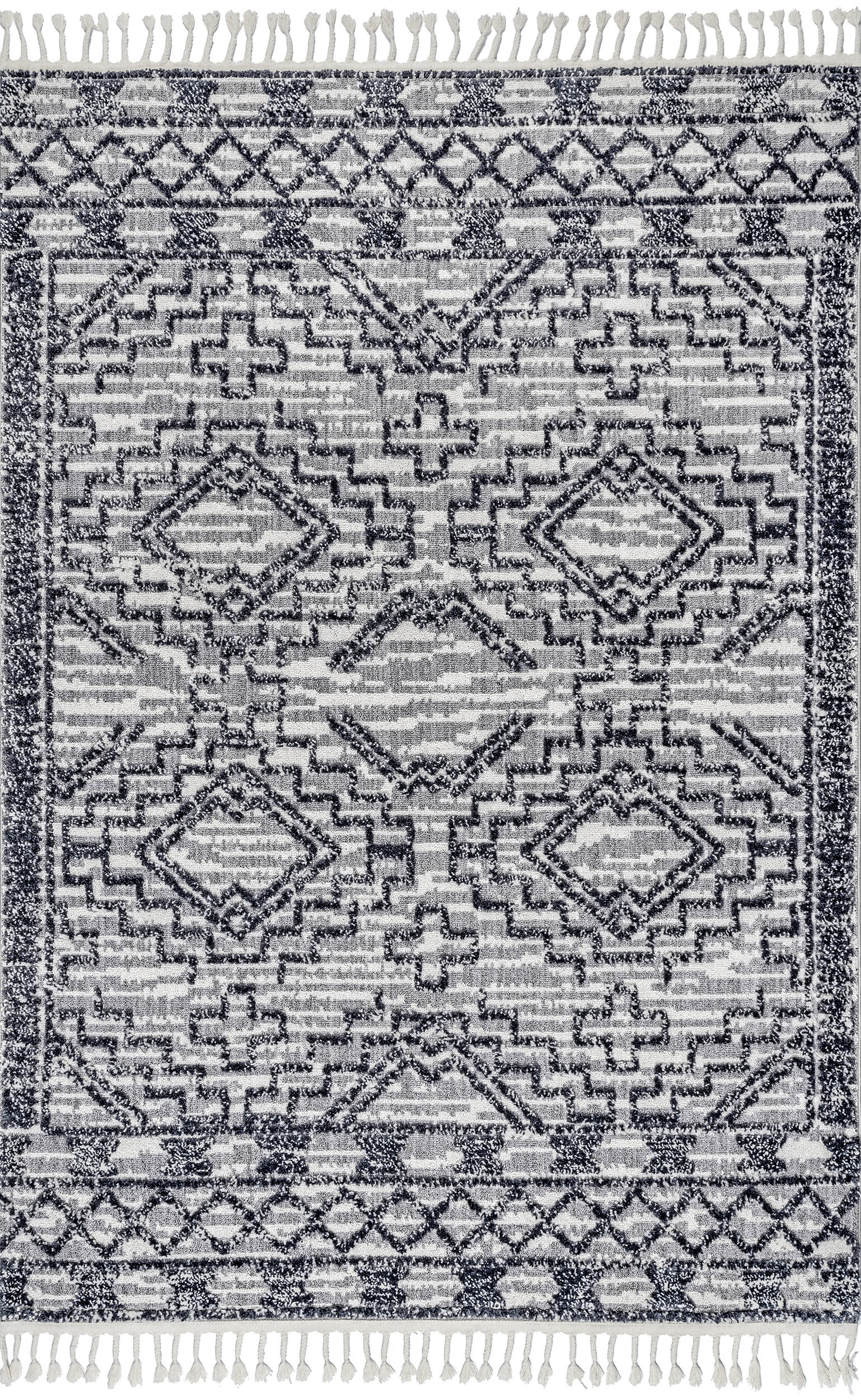 Frida Textured Moroccan Rug | Blue