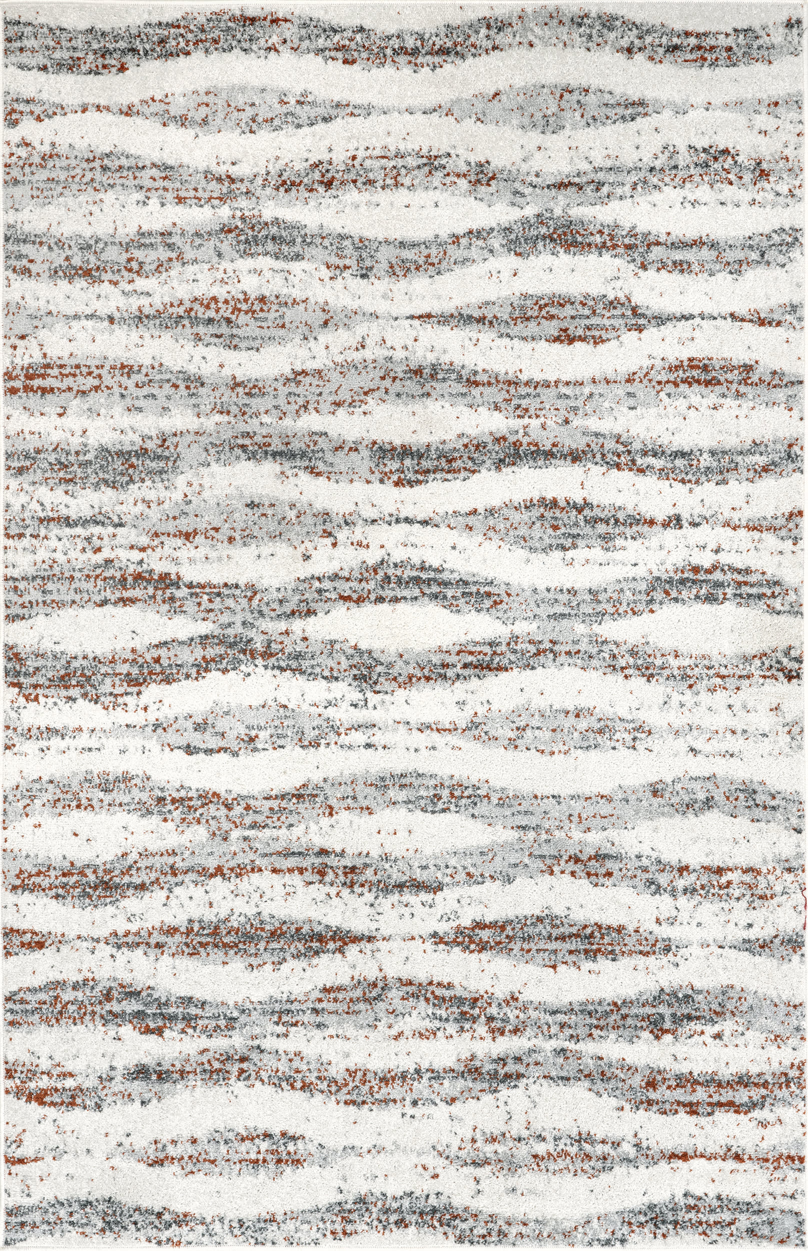 Geometric Waves Rug | Red