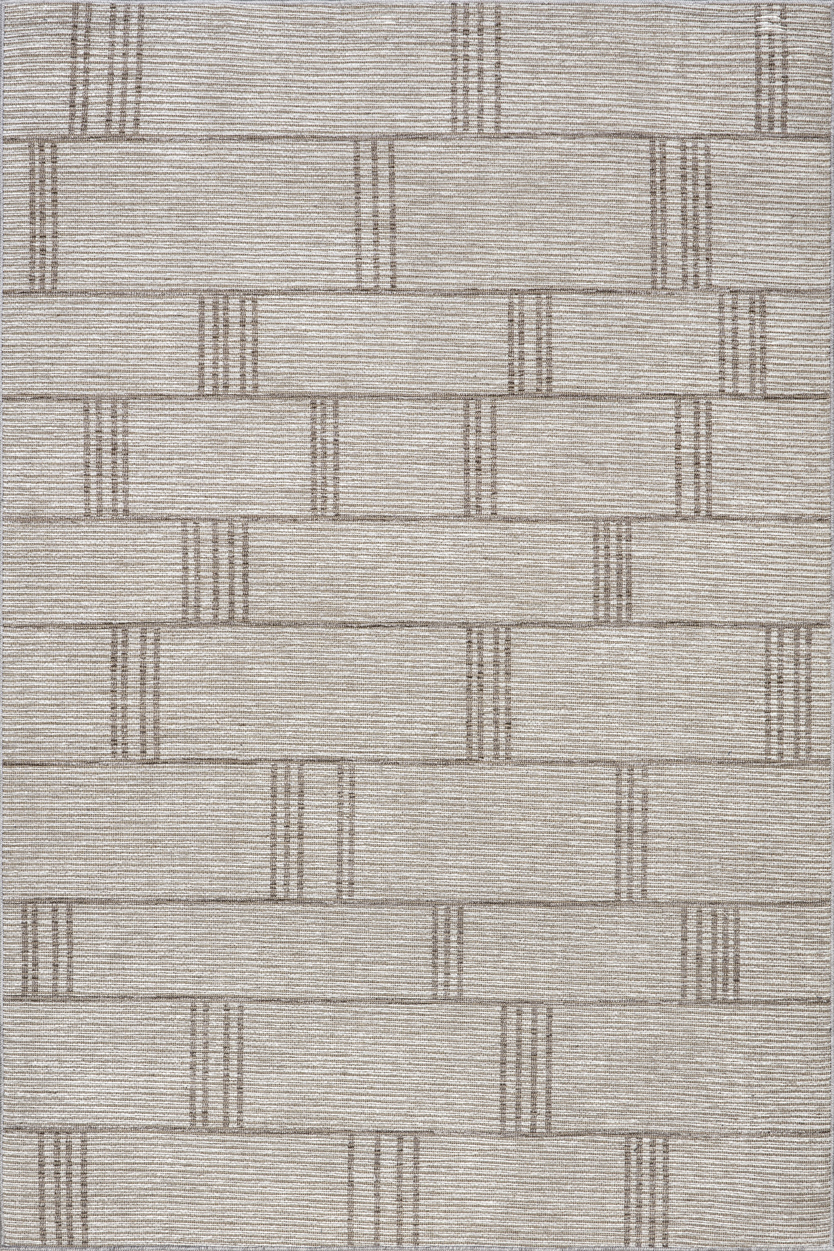 Gisele Geometric Washable Rug | Beige