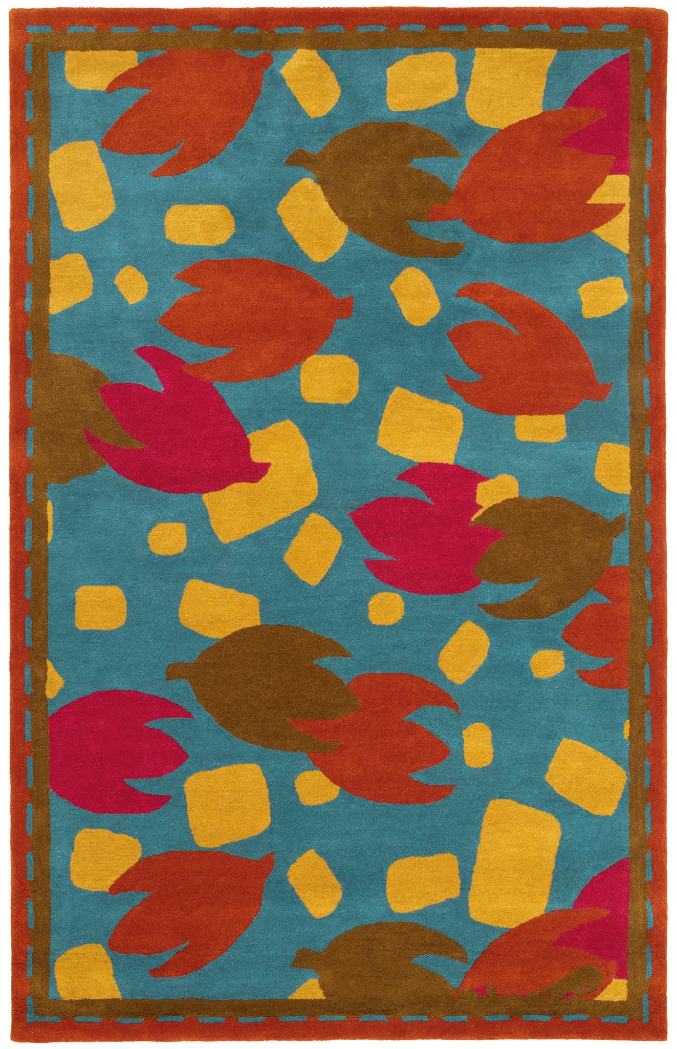 Happy Flower Hand Tufted Wool Rug | Autumn