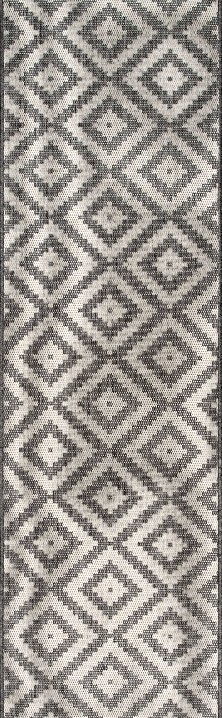 Indoor/Outdoor Diamond Trellis Rug | Grey