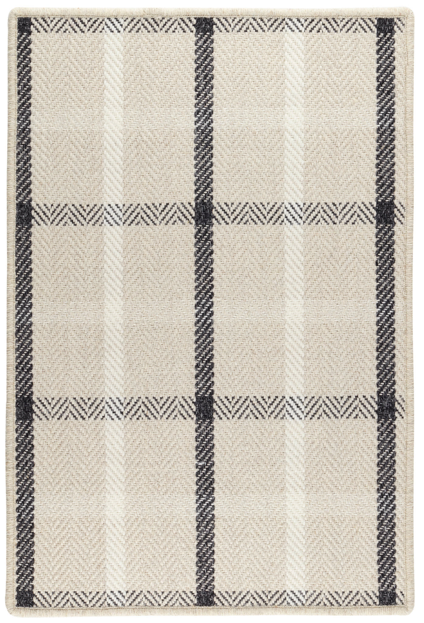 Jackson Woven Wool Custom Rug | Beige/Charcoal