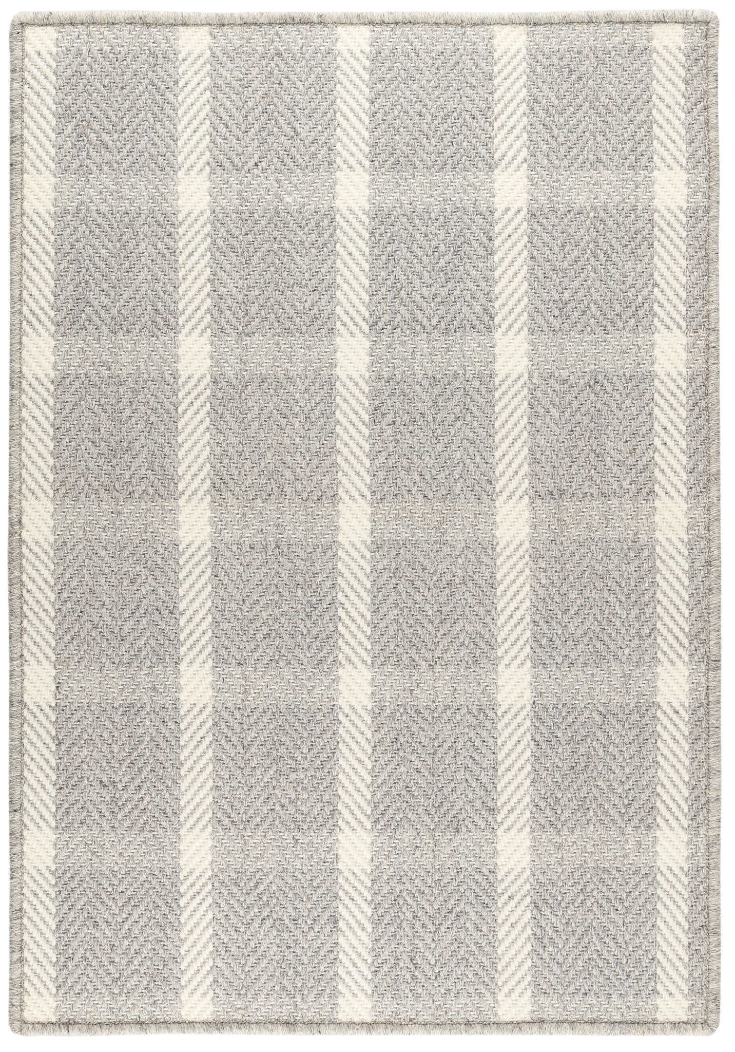 Jackson Woven Wool Custom Rug | Grey/Ivory