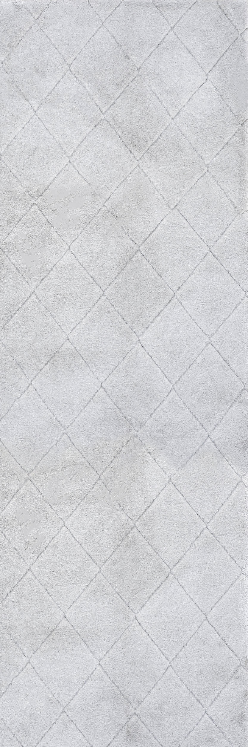 Jaylene Trellis Plush Cloud Washable Rug | Silver