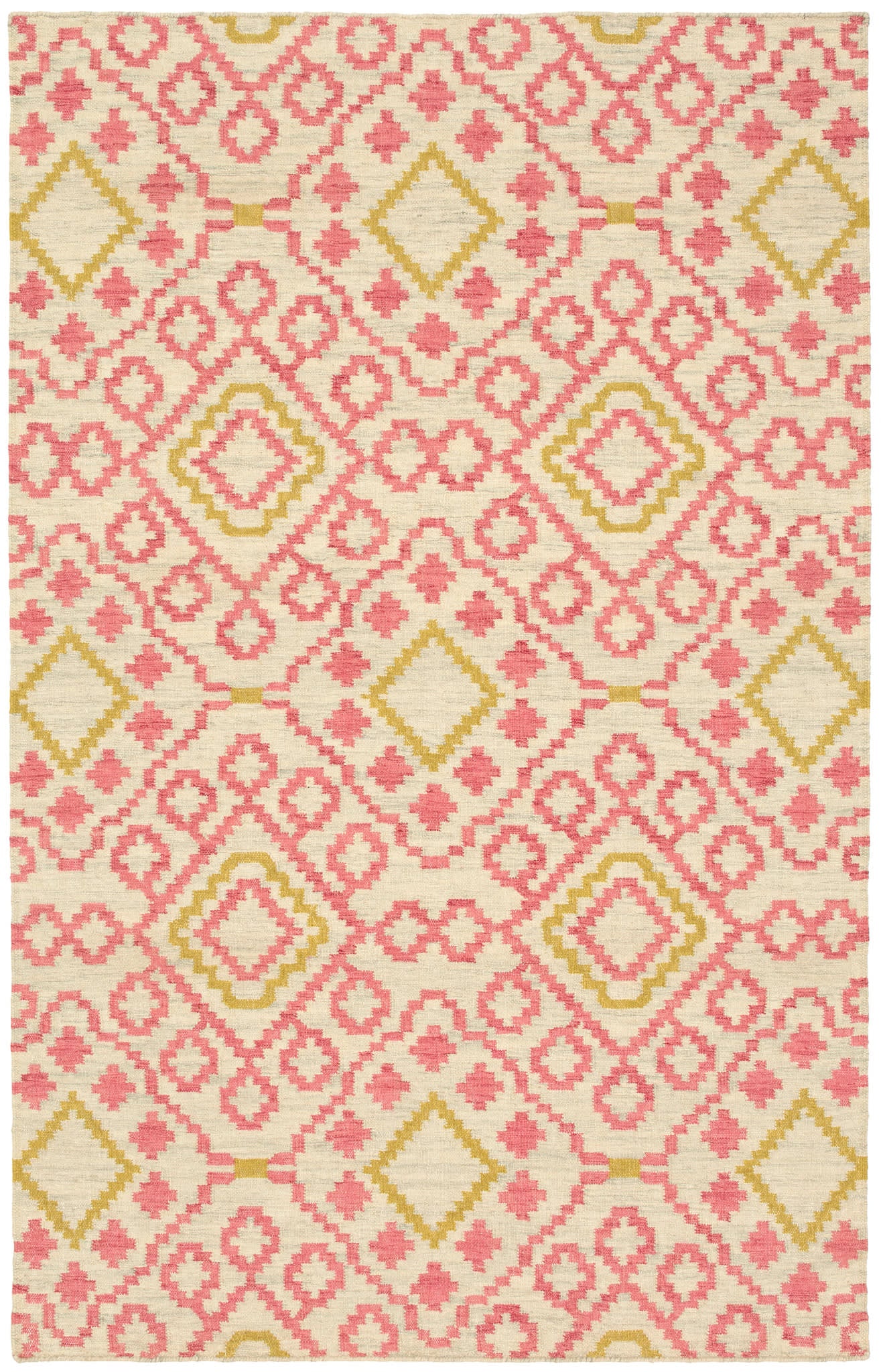 Jelly Roll Handwoven Wool Rug | Fuchsia