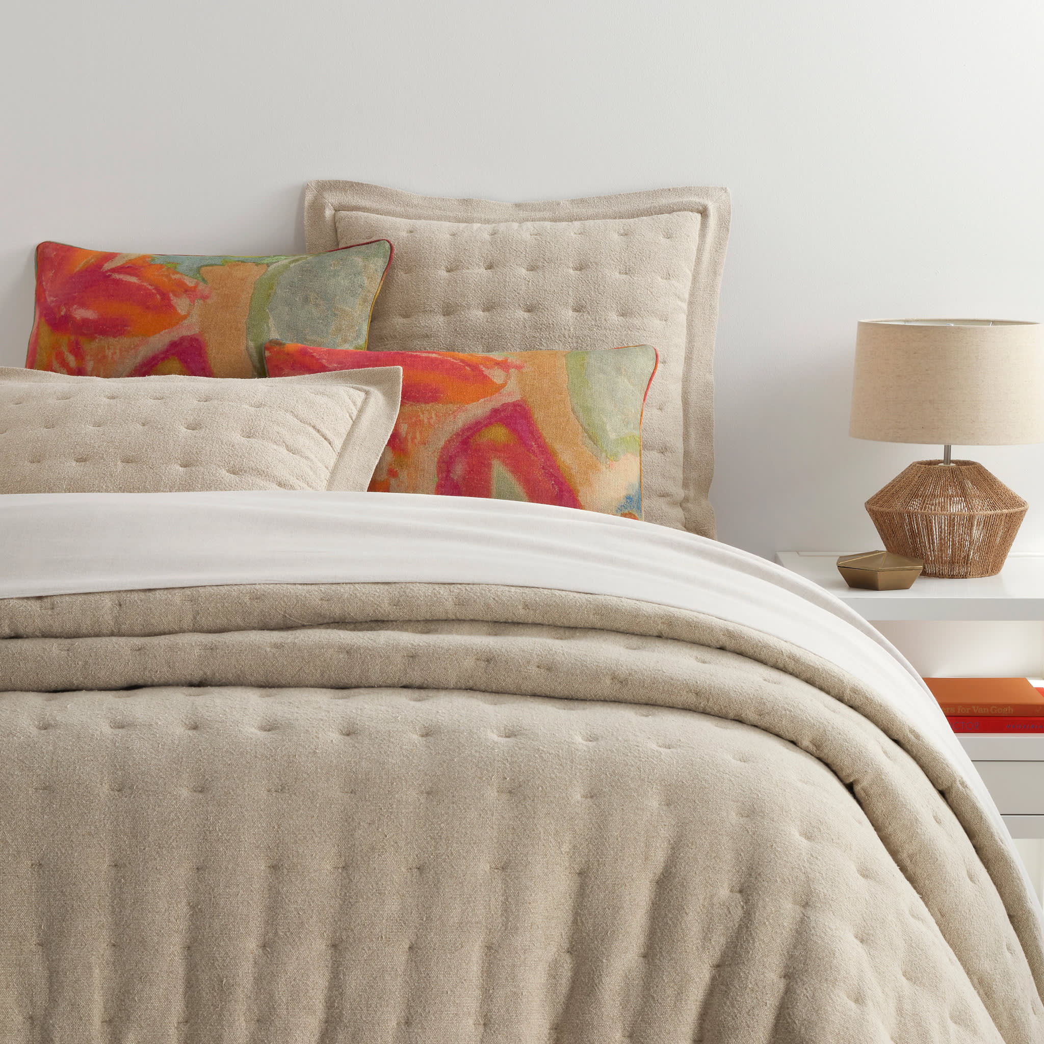 Jonah Linen Quilt | Natural