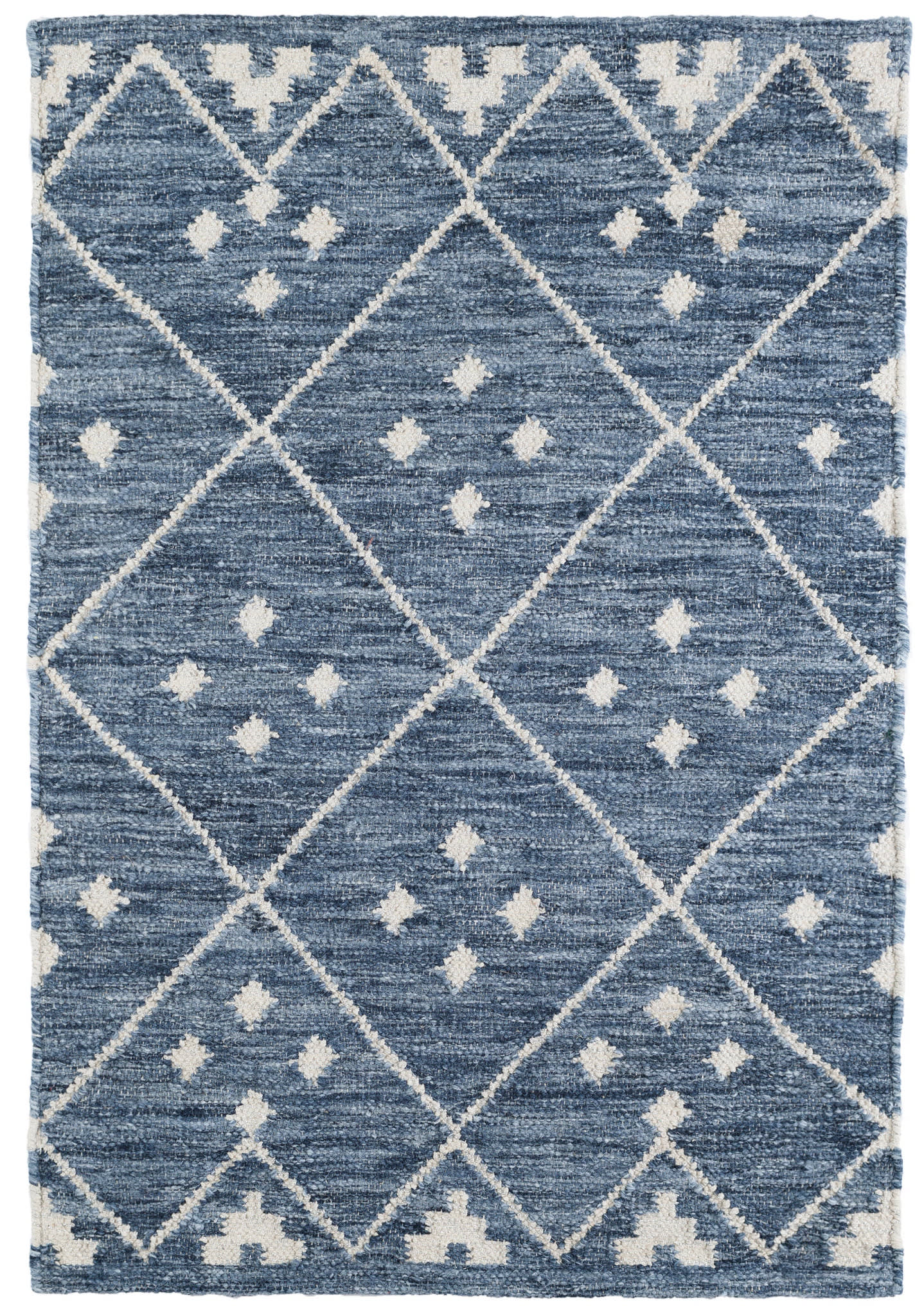 Kota Handwoven Wool Rug | Indigo