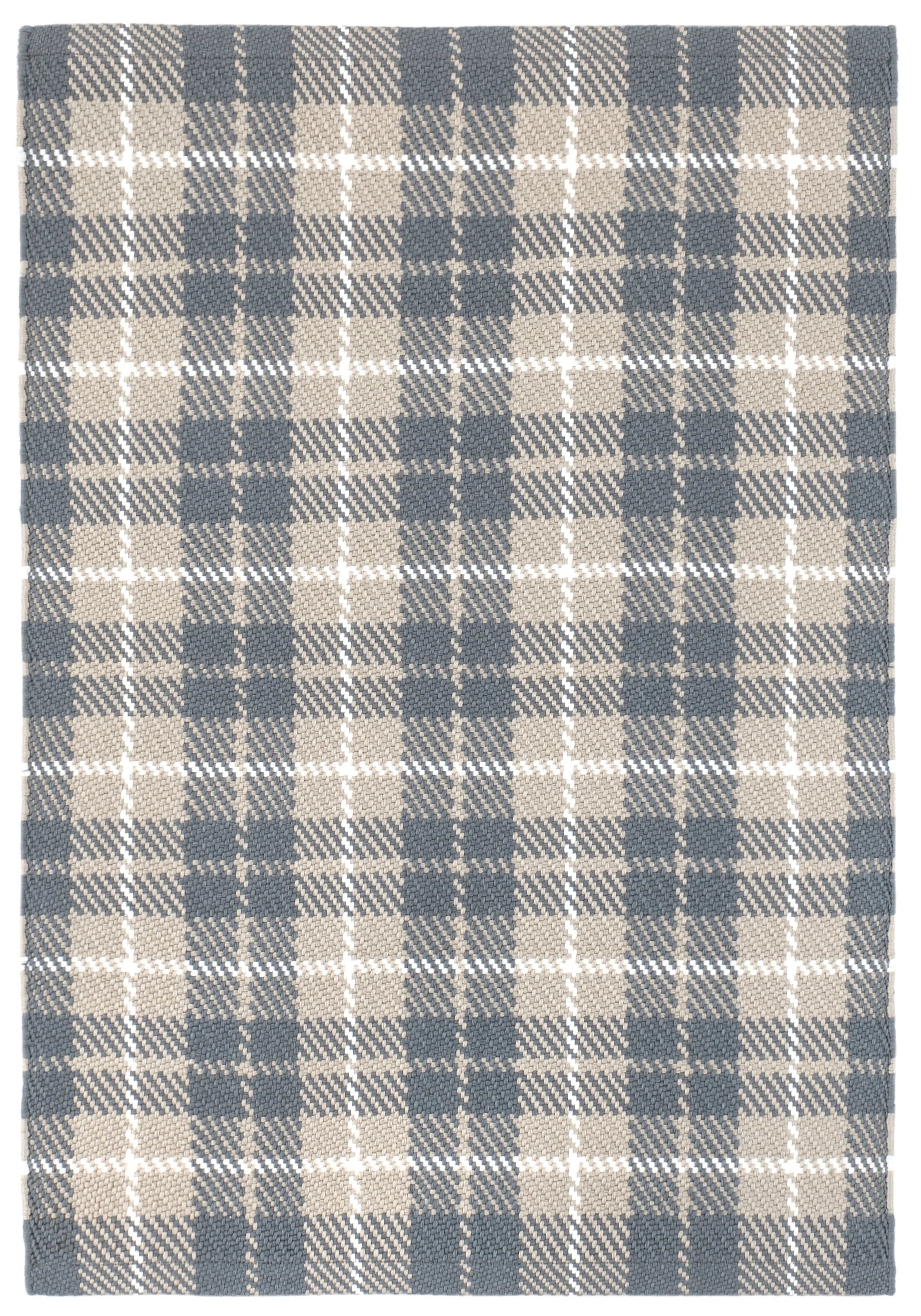 Lakeville Plaid Handwoven Indoor/Outdoor Rug | Charcoal