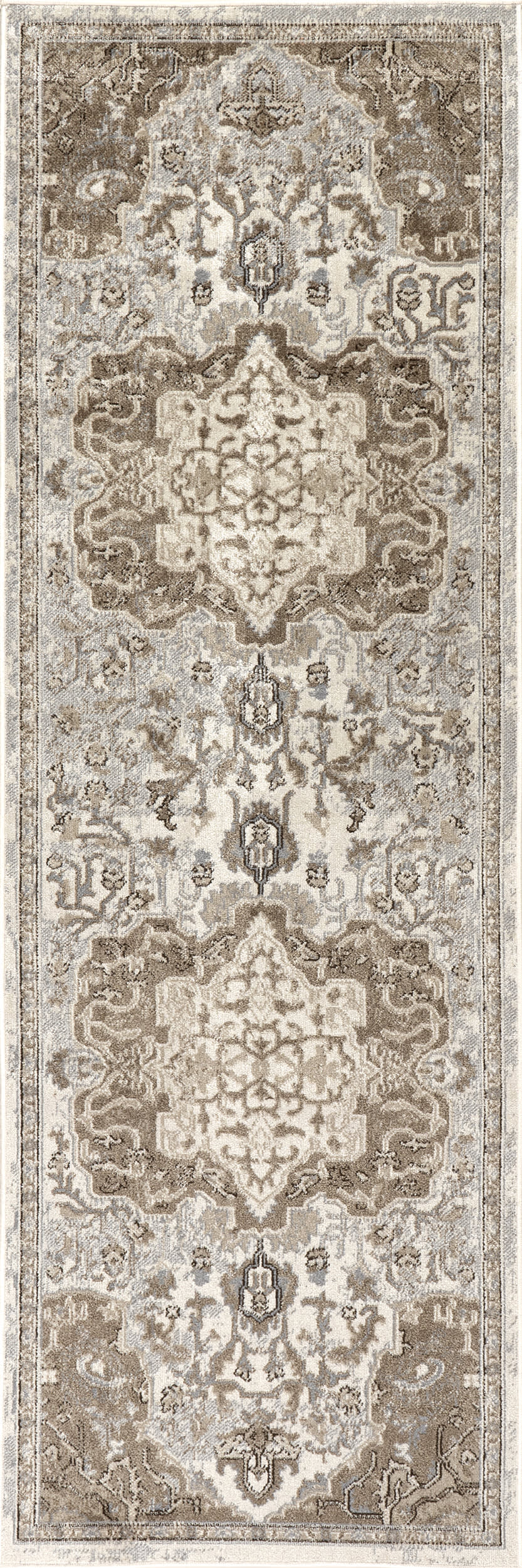 Lianna Washable Vines Rug | Light Brown
