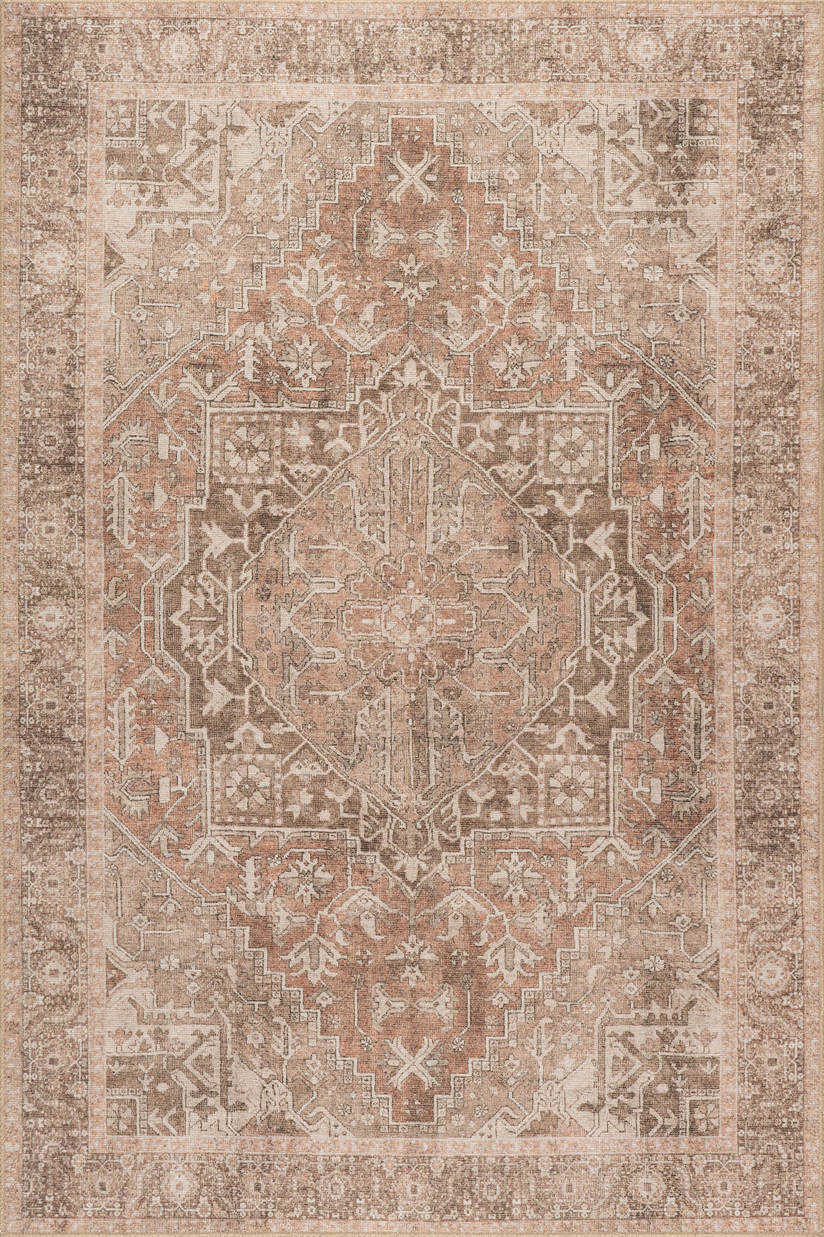 Maddison Vintage Medallion Rug | Light Brown
