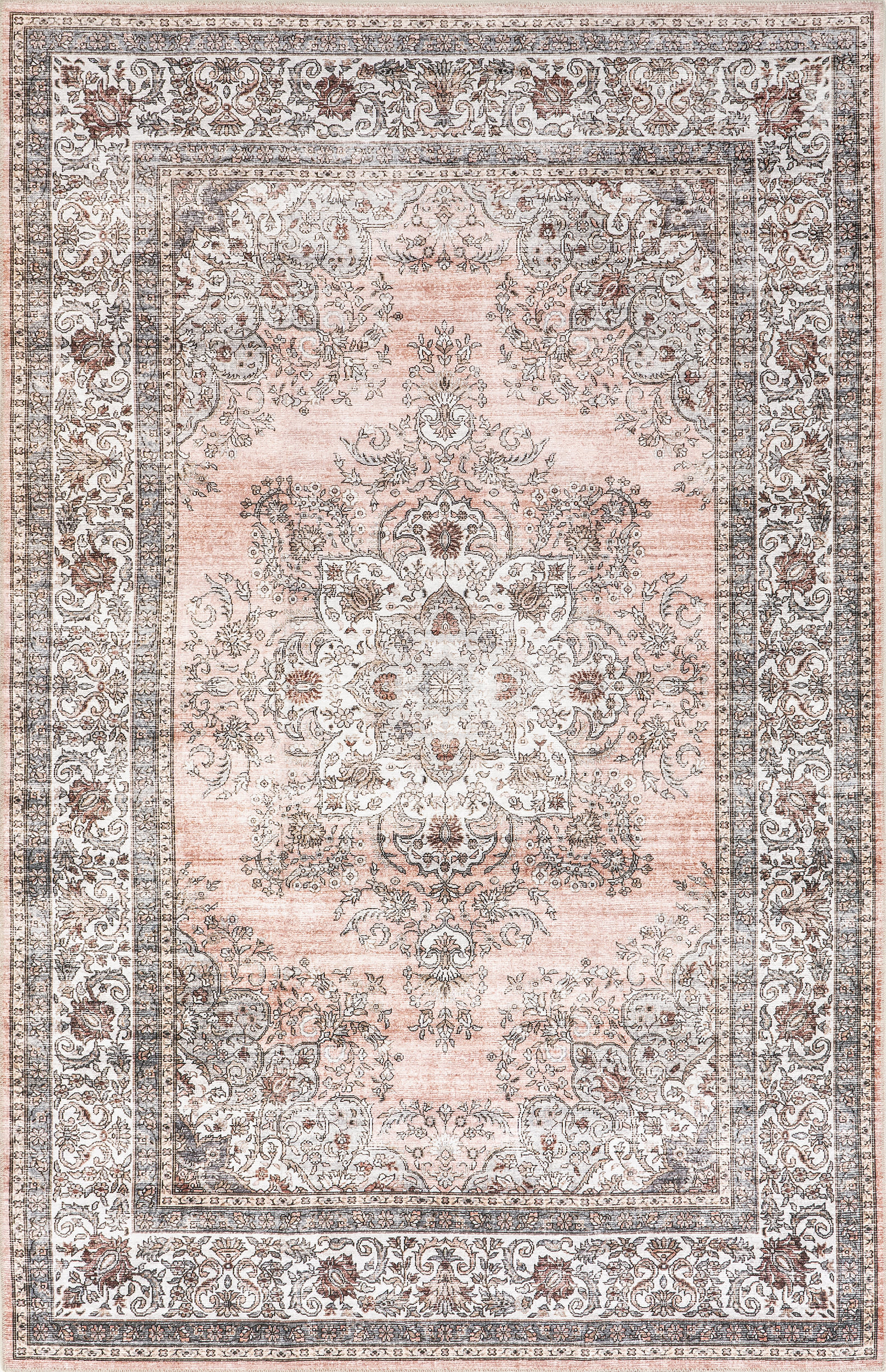 Marissa Spill Proof Washable Rug | Blush