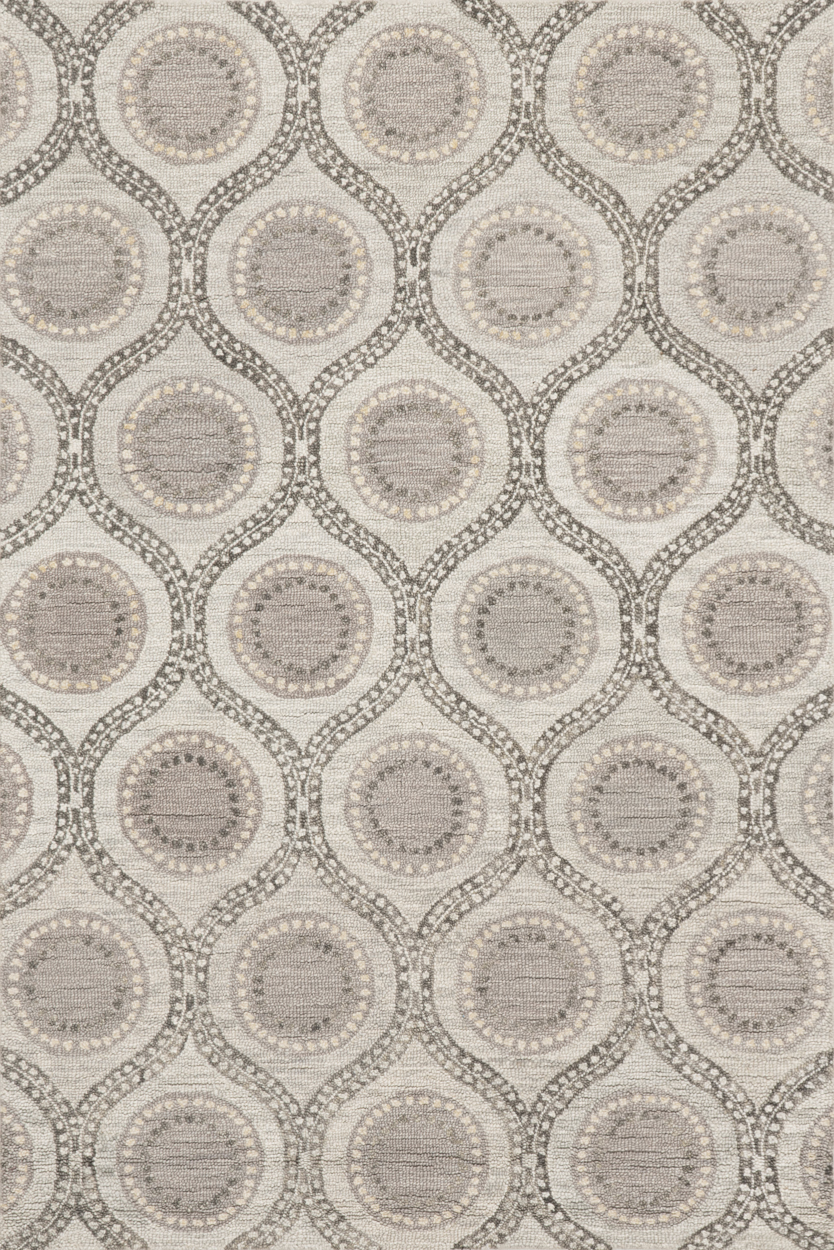 Medallion Hand Tufted Wool Rug | Grey