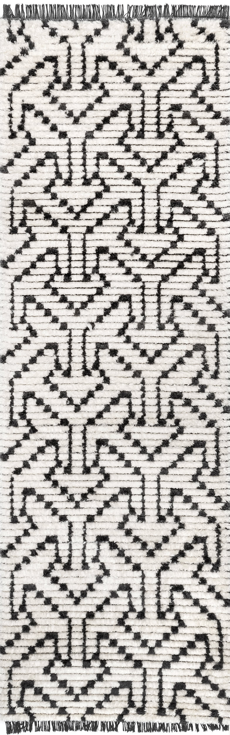 Modern Tessellation Tasseled Rug | Beige