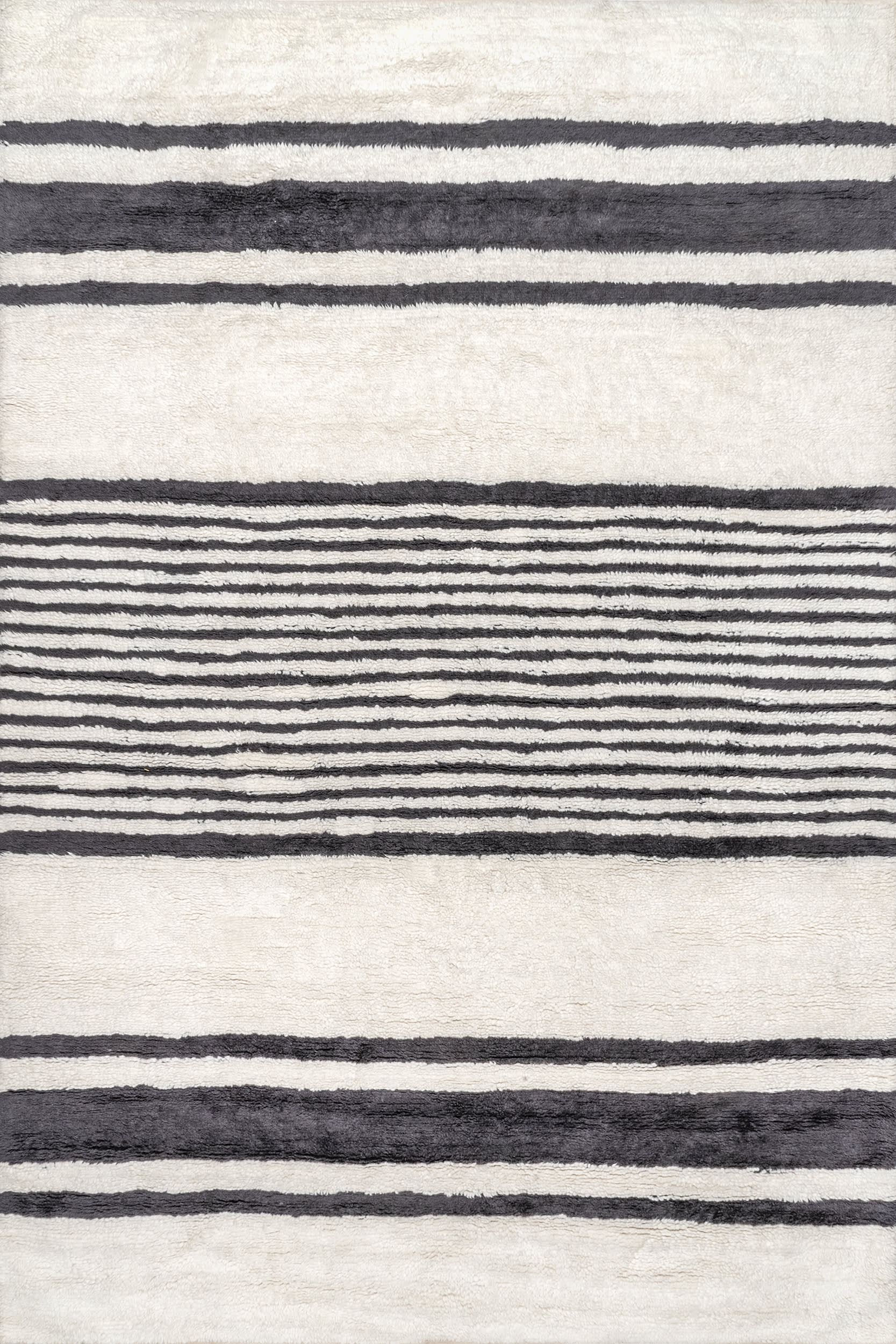 Moonglade Washable Striped Rug | Ivory
