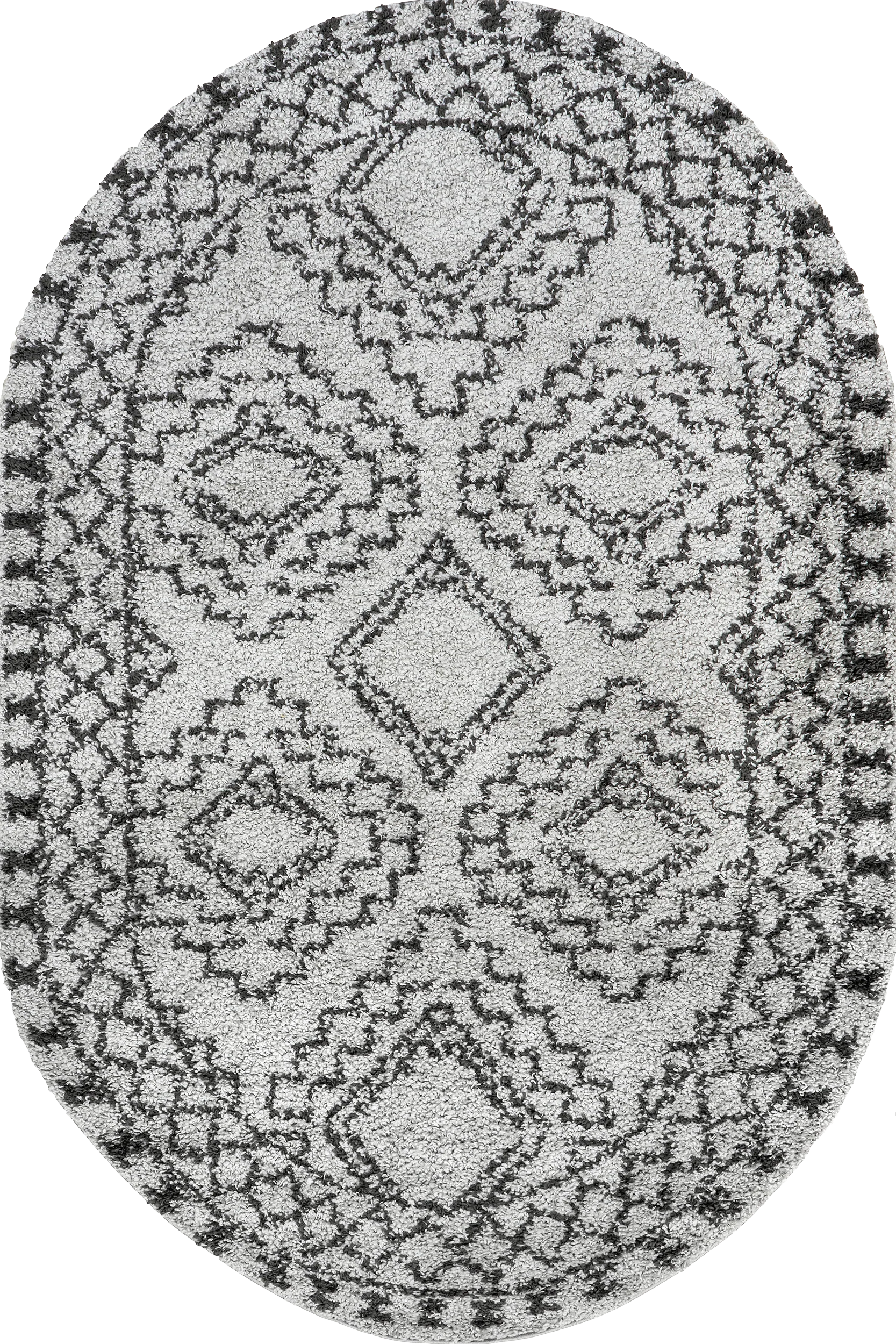 Moroccan Tasseled Rug | Grey