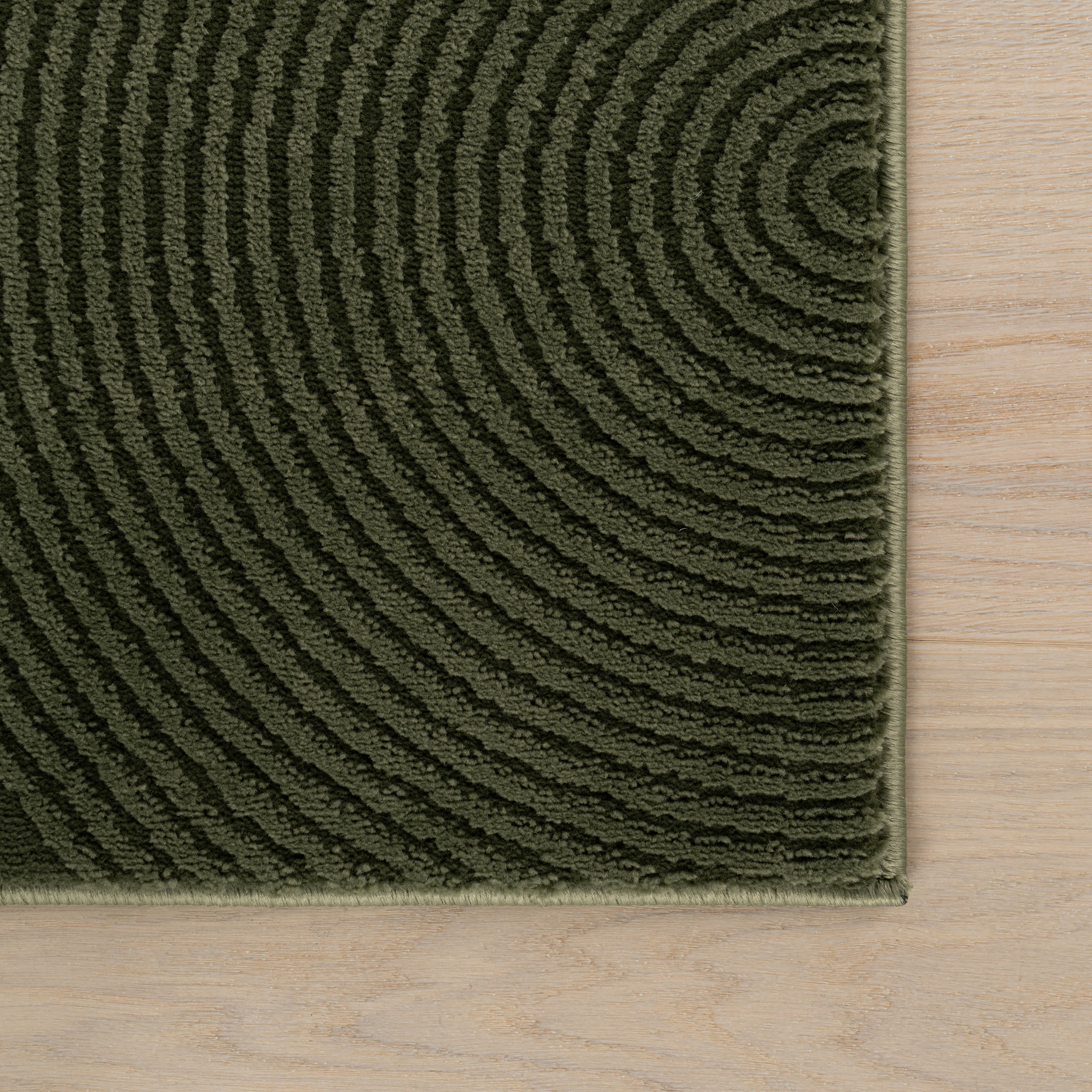 Olivyne Abstract Geometric Washable Rug | Green - Image 3