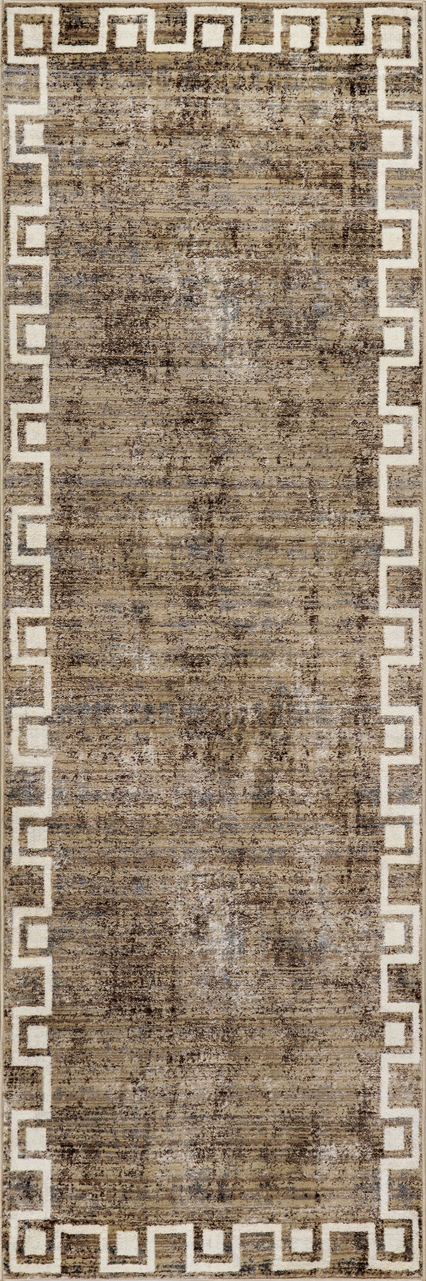 Olvera Geometric Bordered Rug | Beige