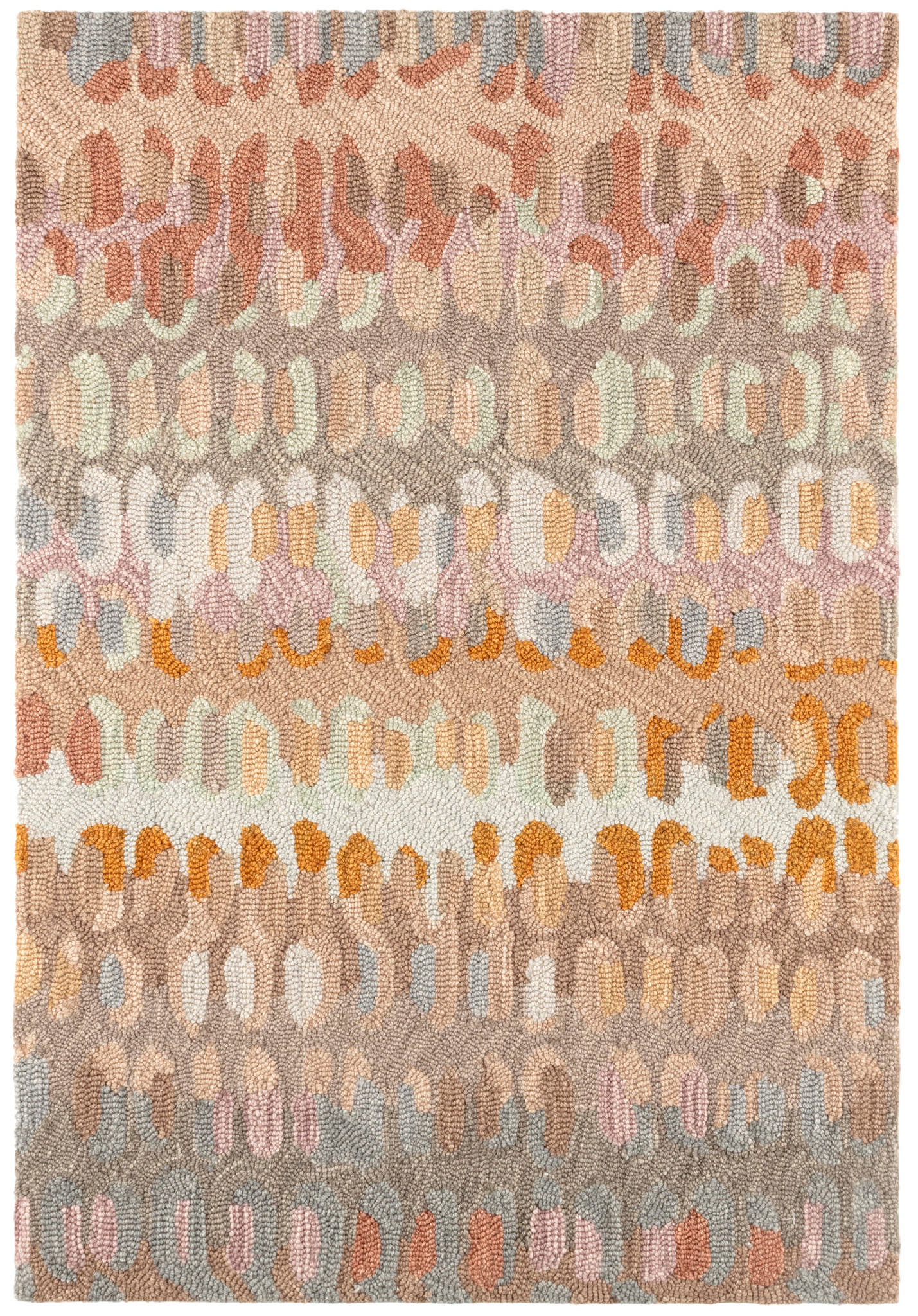 Paint Chip Hand Micro Hooked Wool Rug | Stone