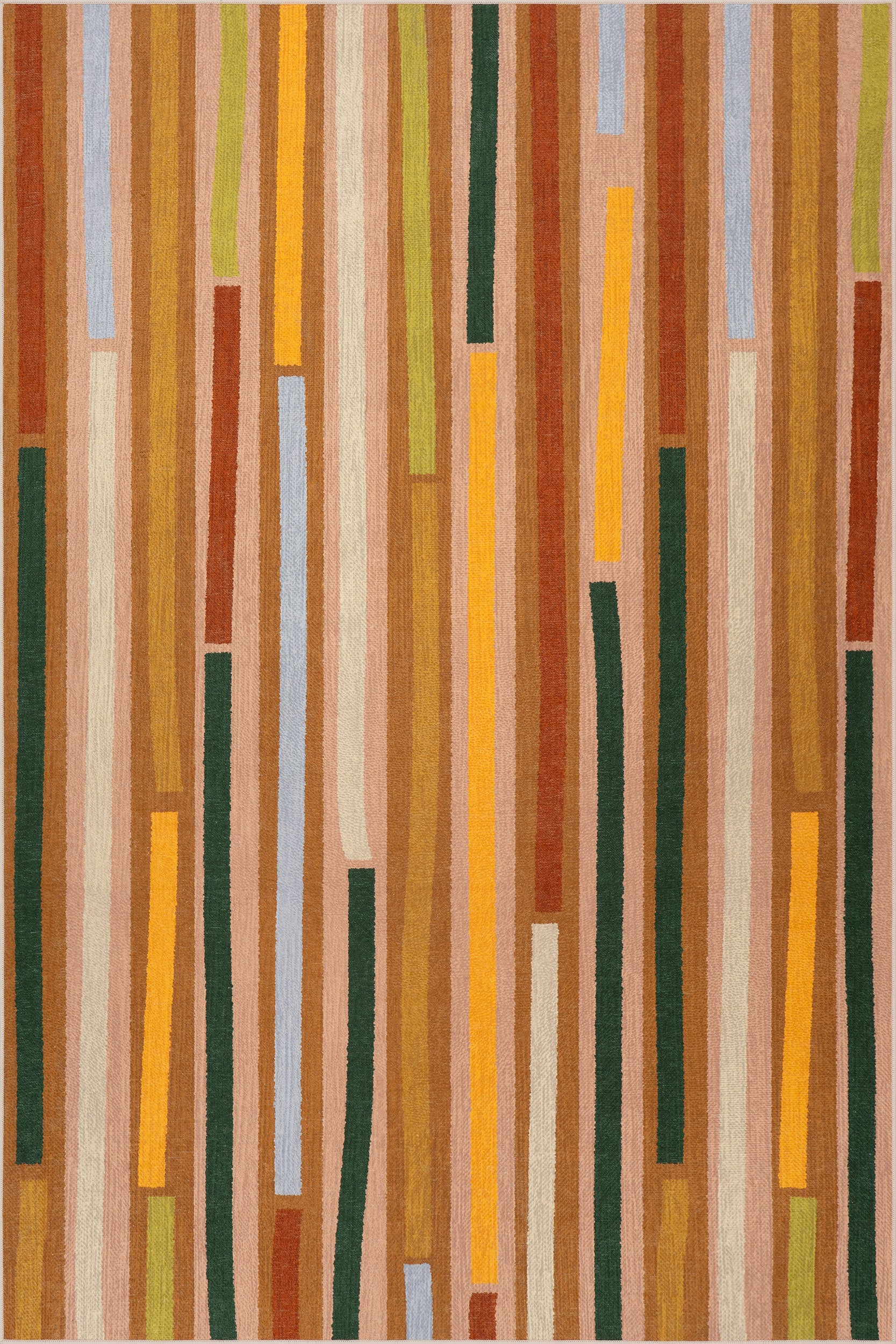 Painted Path Striped Washable Rug by Society6 | Multicolor