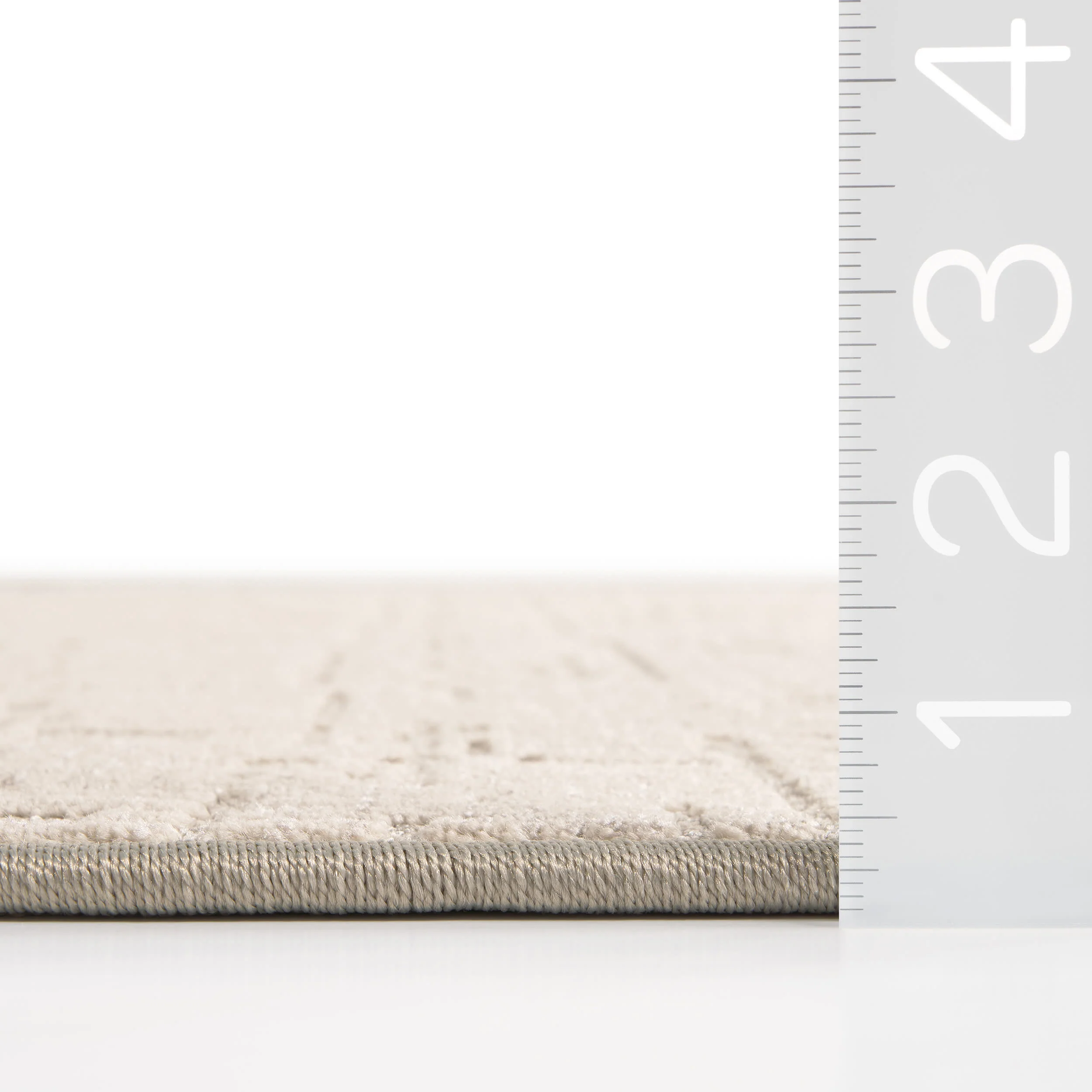 Phoebe Distressed Crosshatch Custom Rug | Beige - Image 3