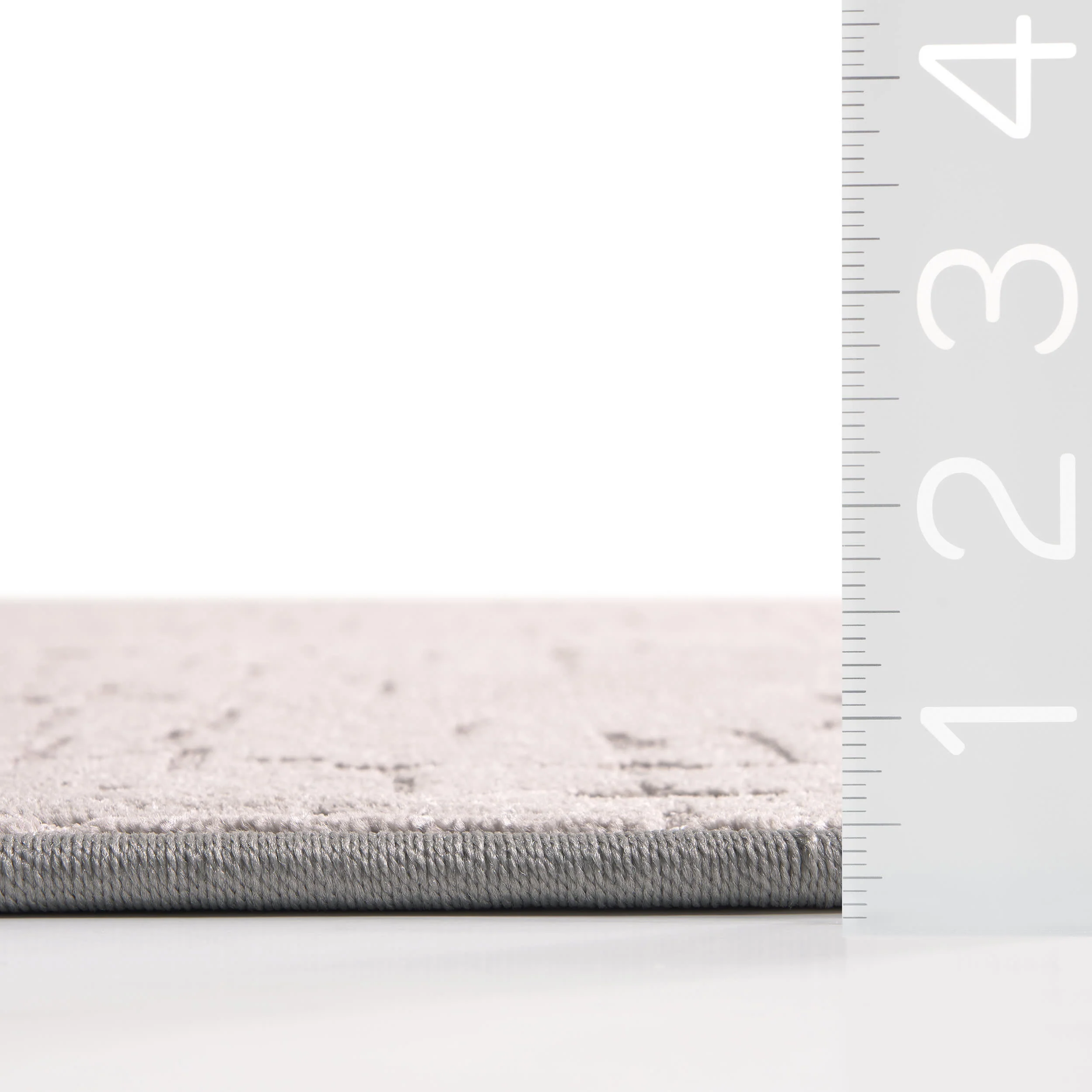 Phoebe Distressed Crosshatch Custom Rug | Grey - Image 3